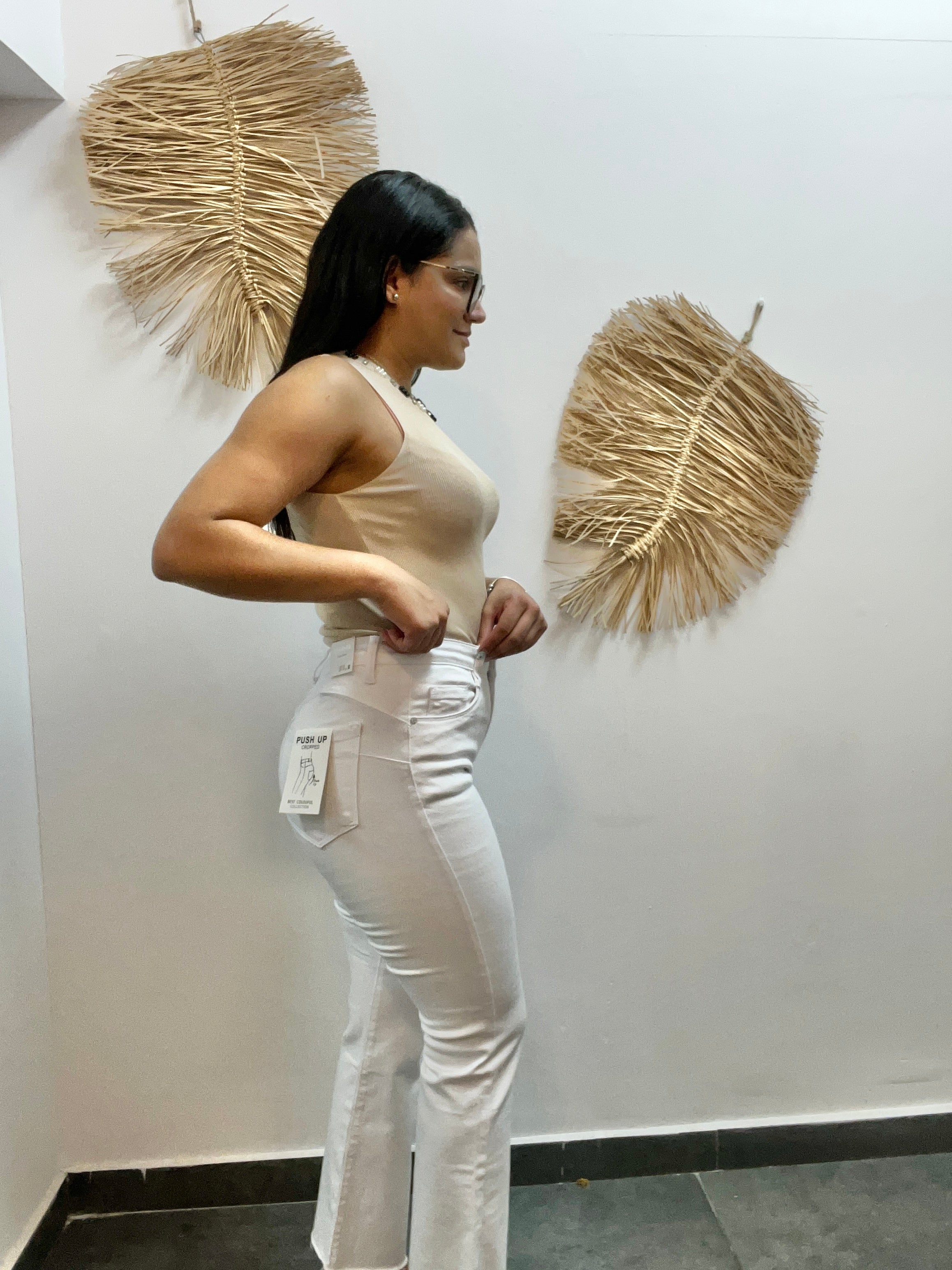 Jeans Flared Blanco