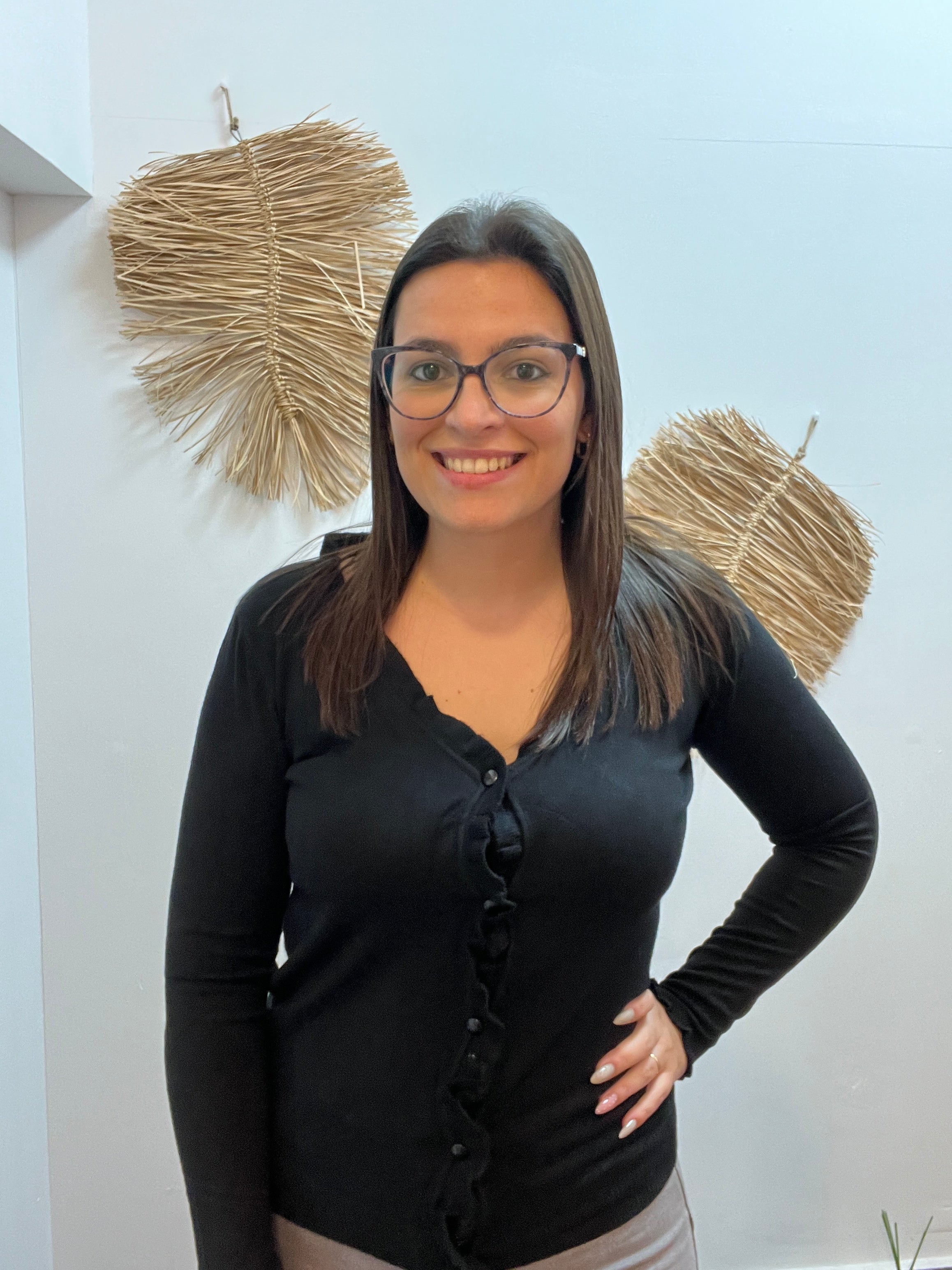 Chaqueta punto puntilla