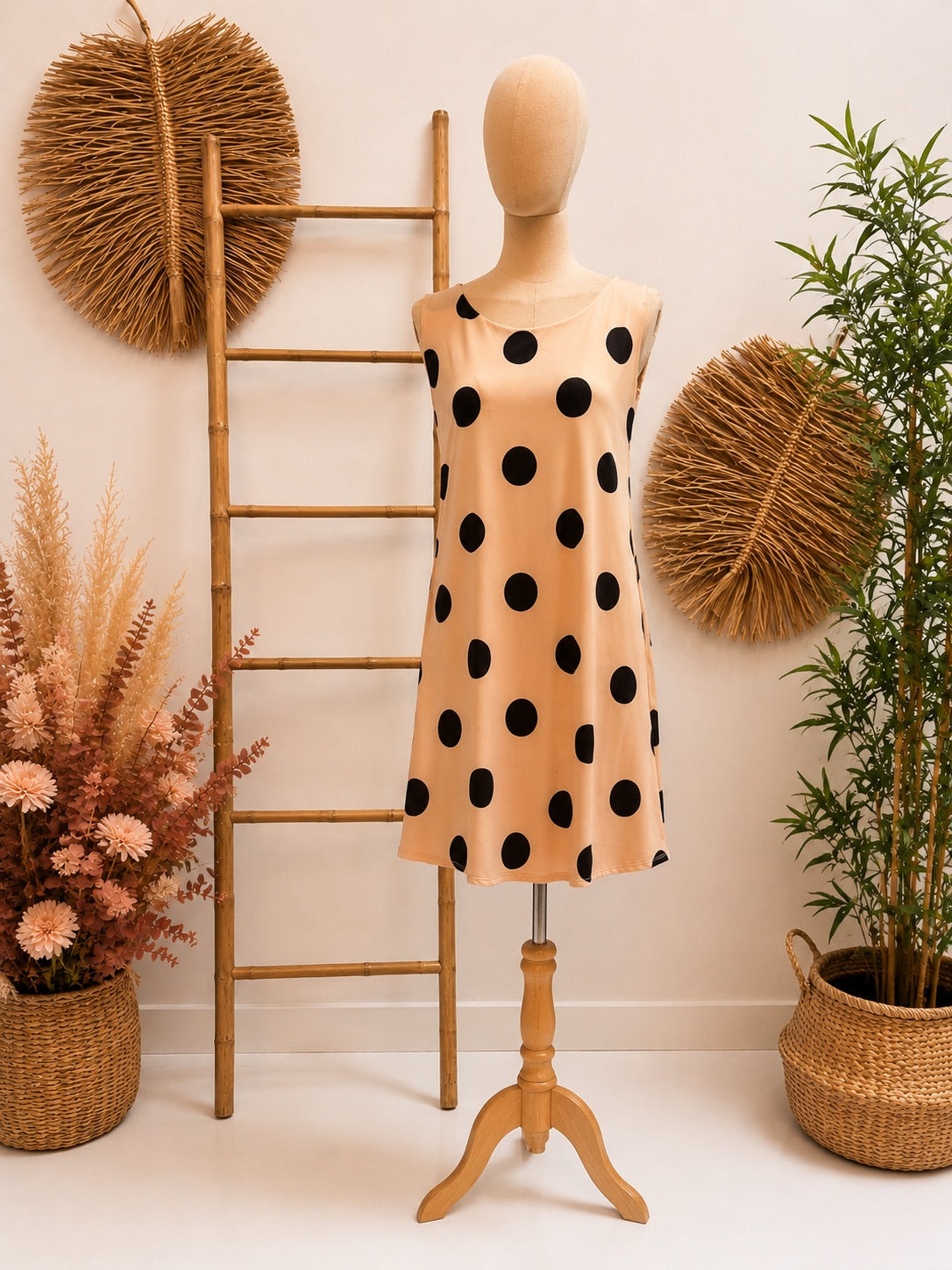 Vestido topitos corto