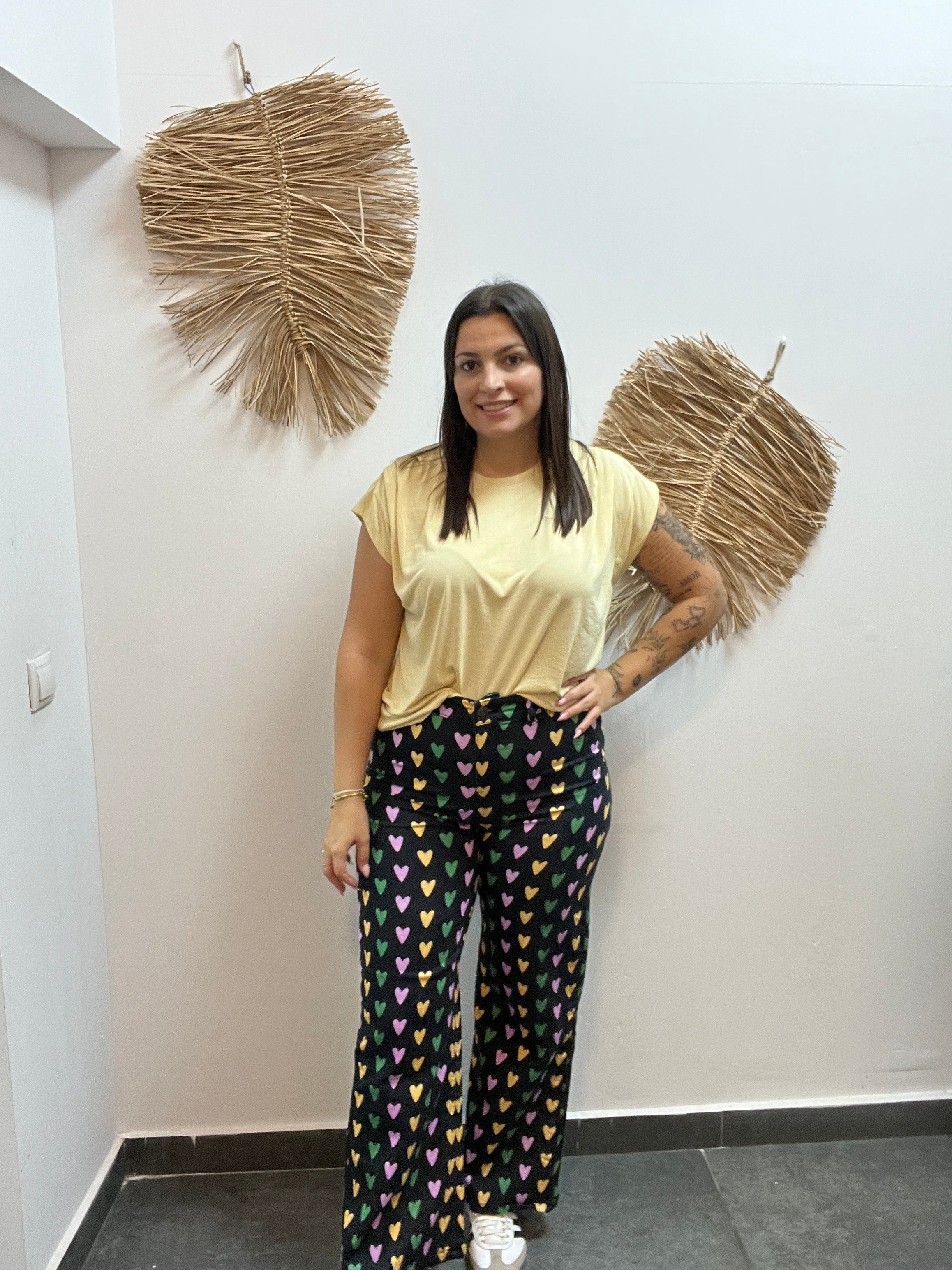 Pantalón vaquero con estampado Cupido Lines CF