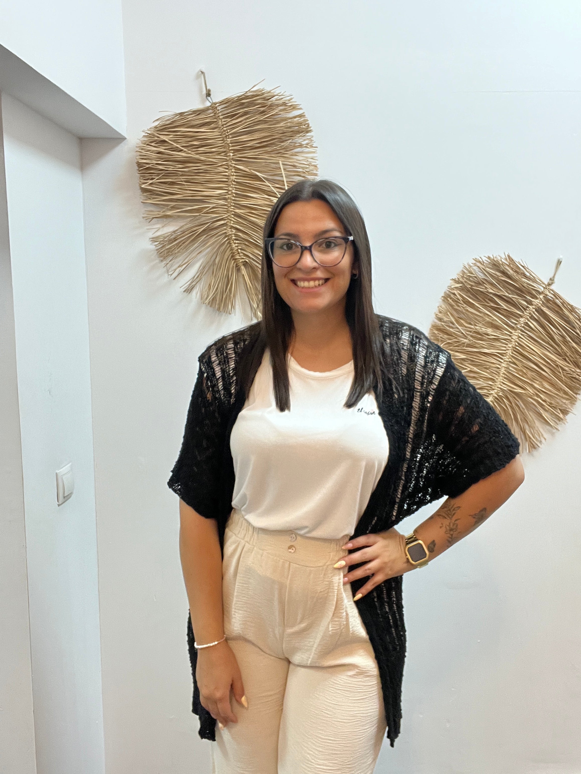 Chaqueta punto negra