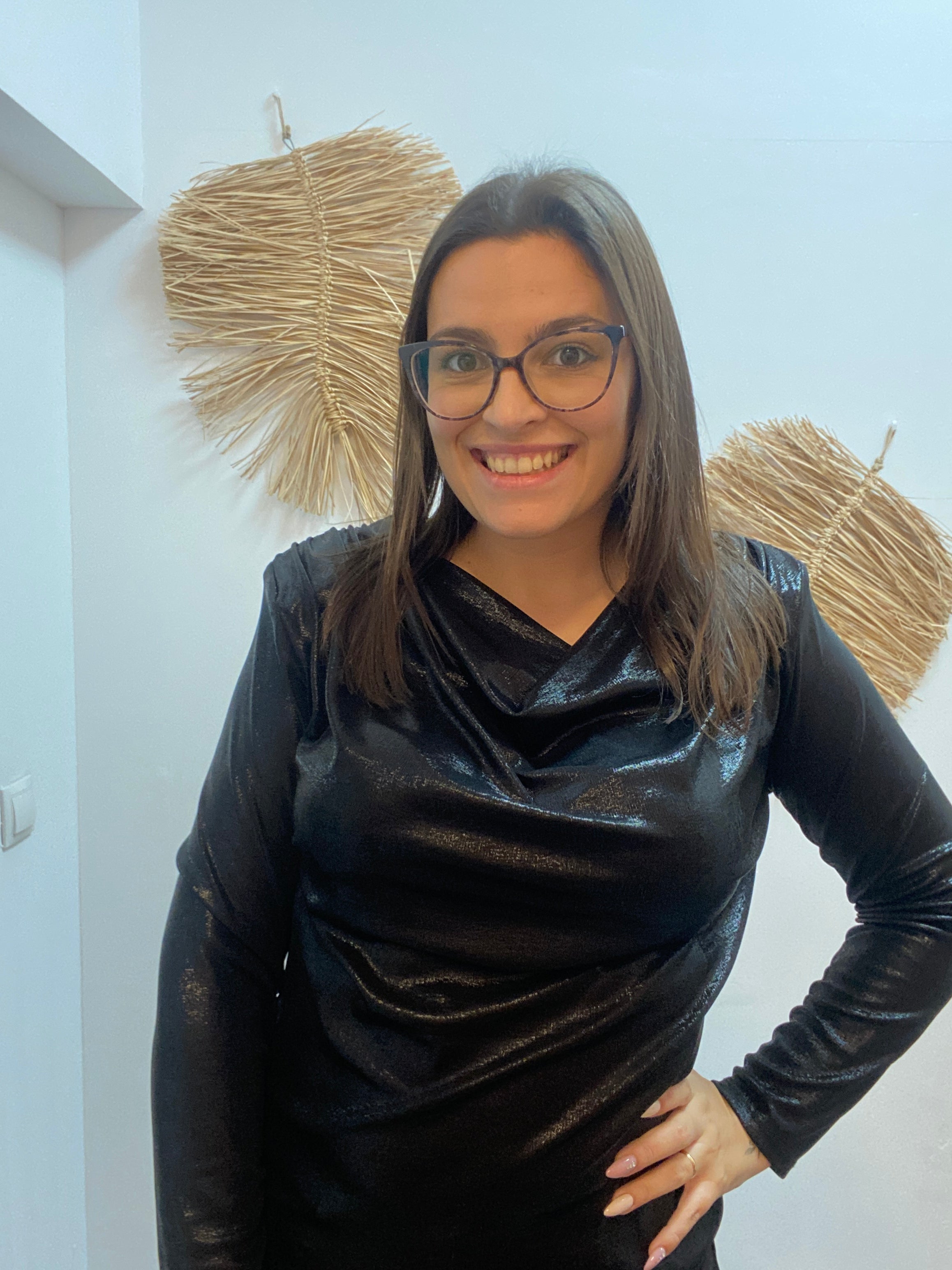 Camiseta efecto brillo