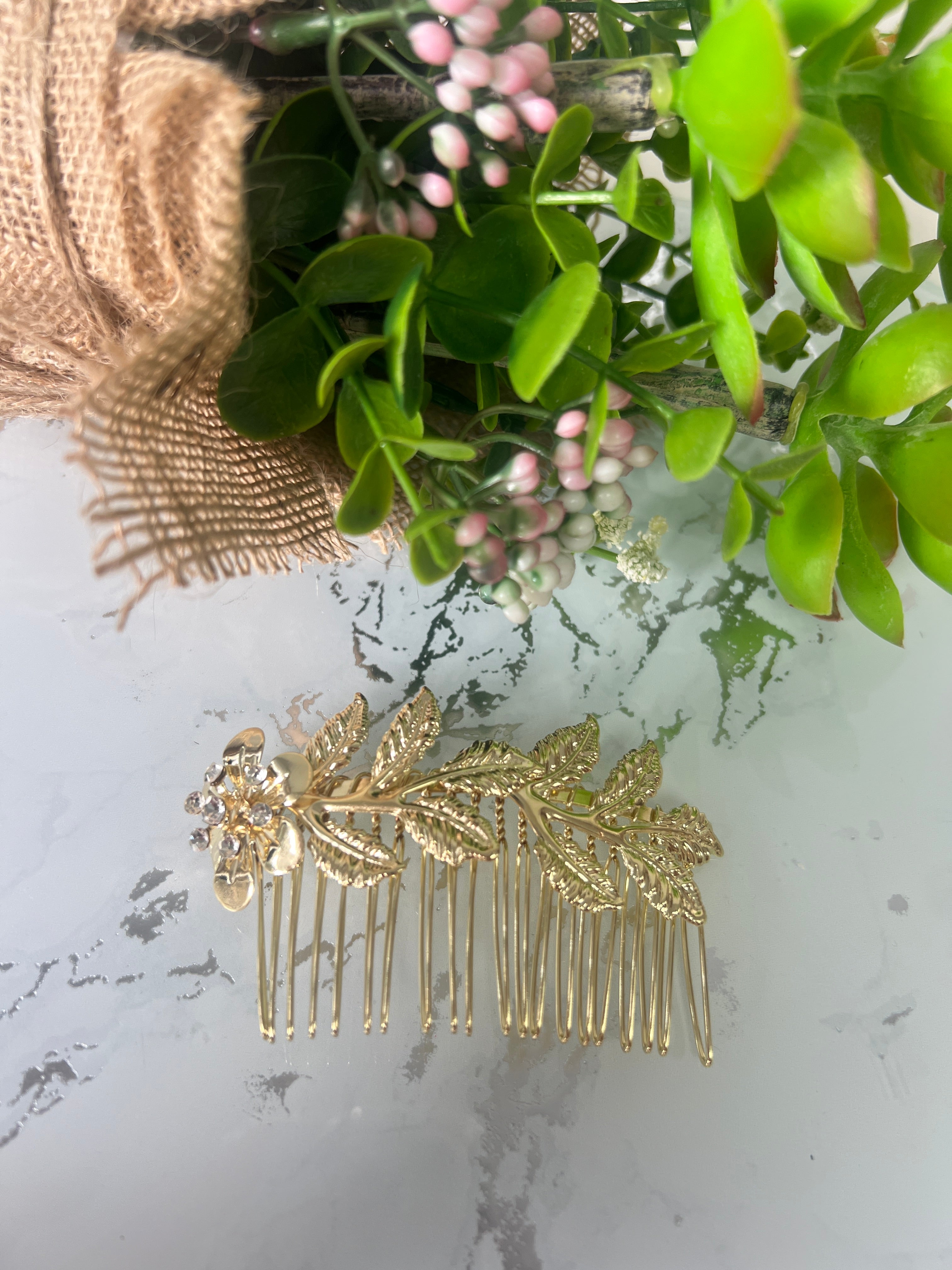 Peineta flor lateral