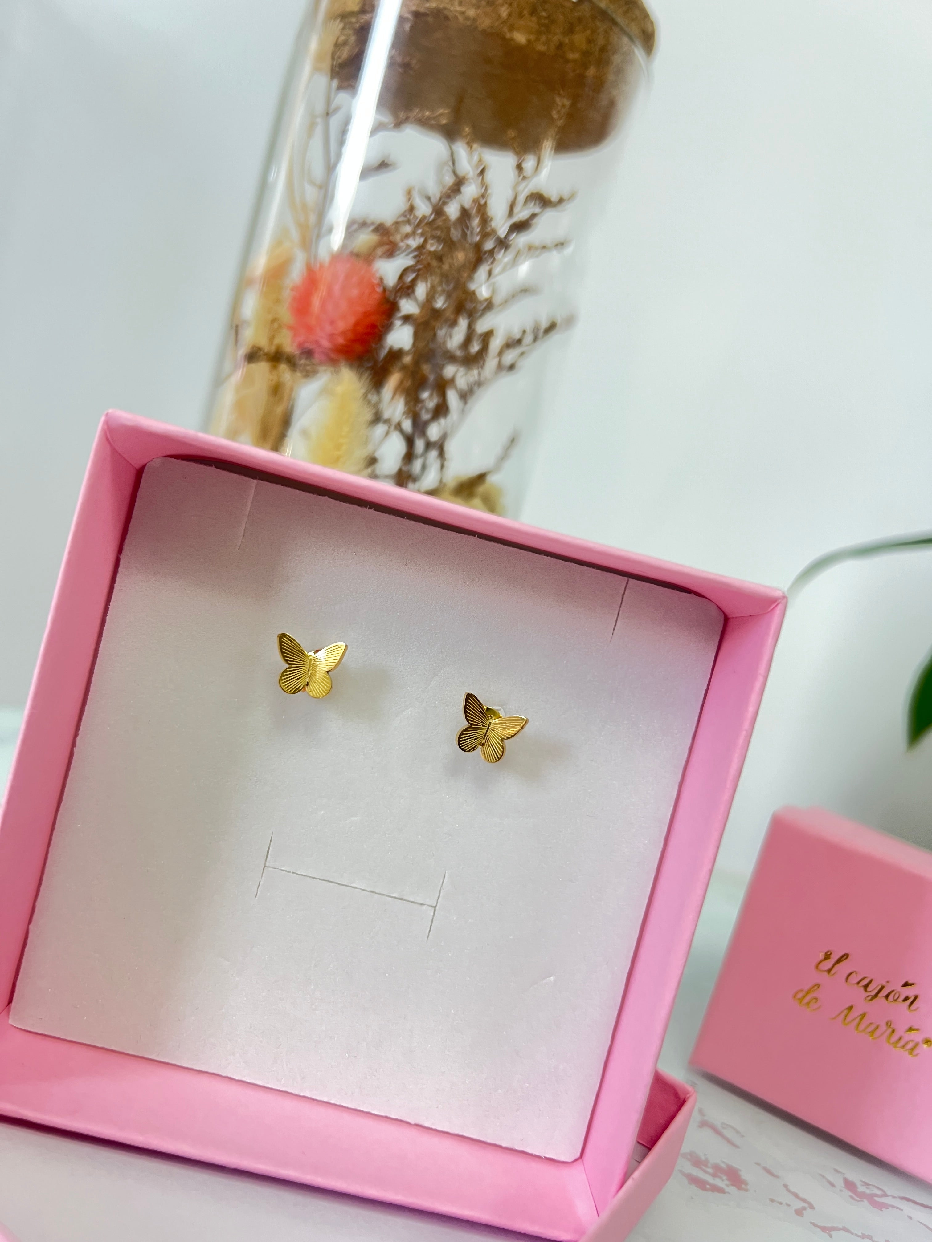 Pendiente mini Mariposa Relieve