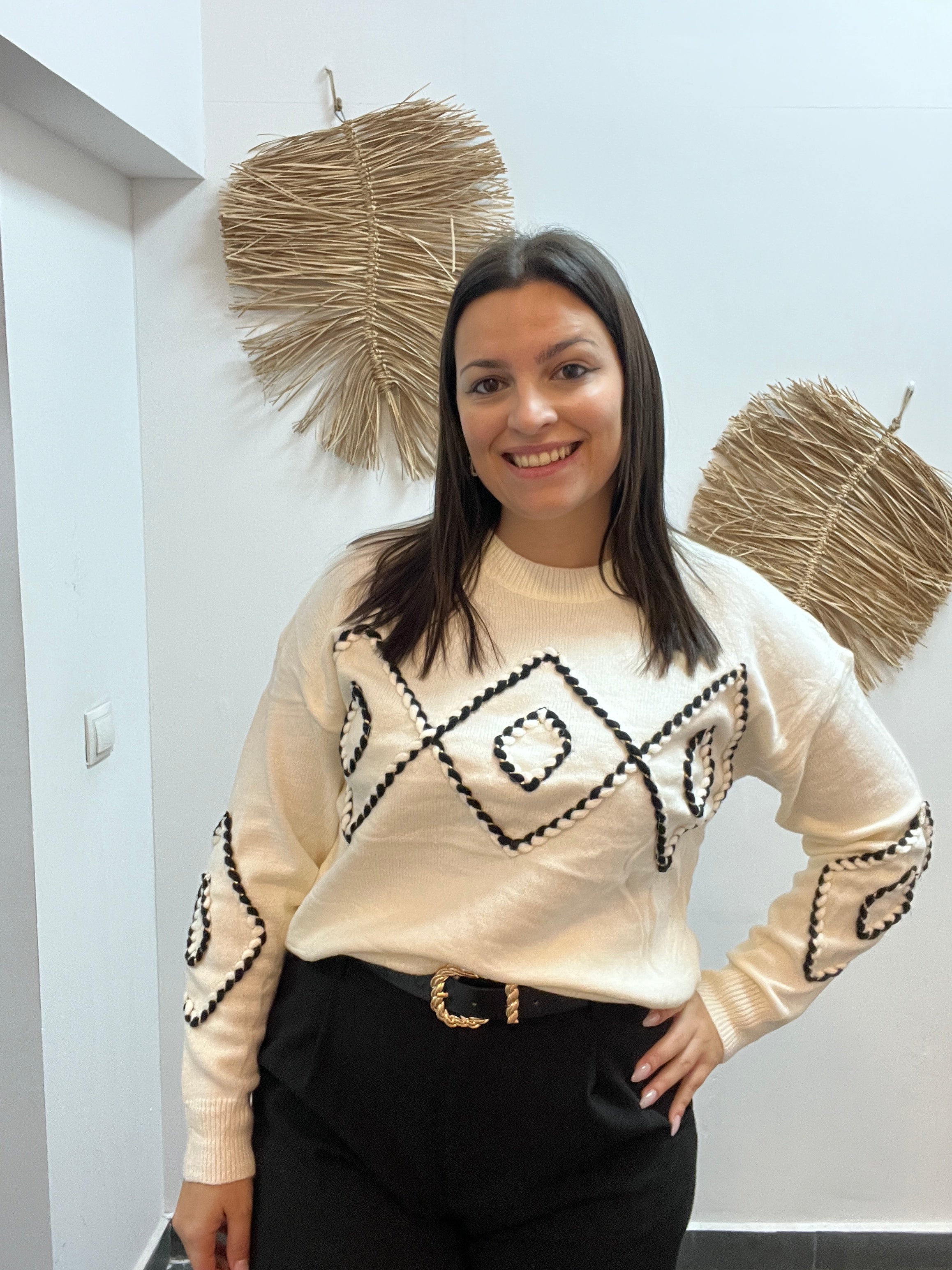 Jersey rombo trenzado