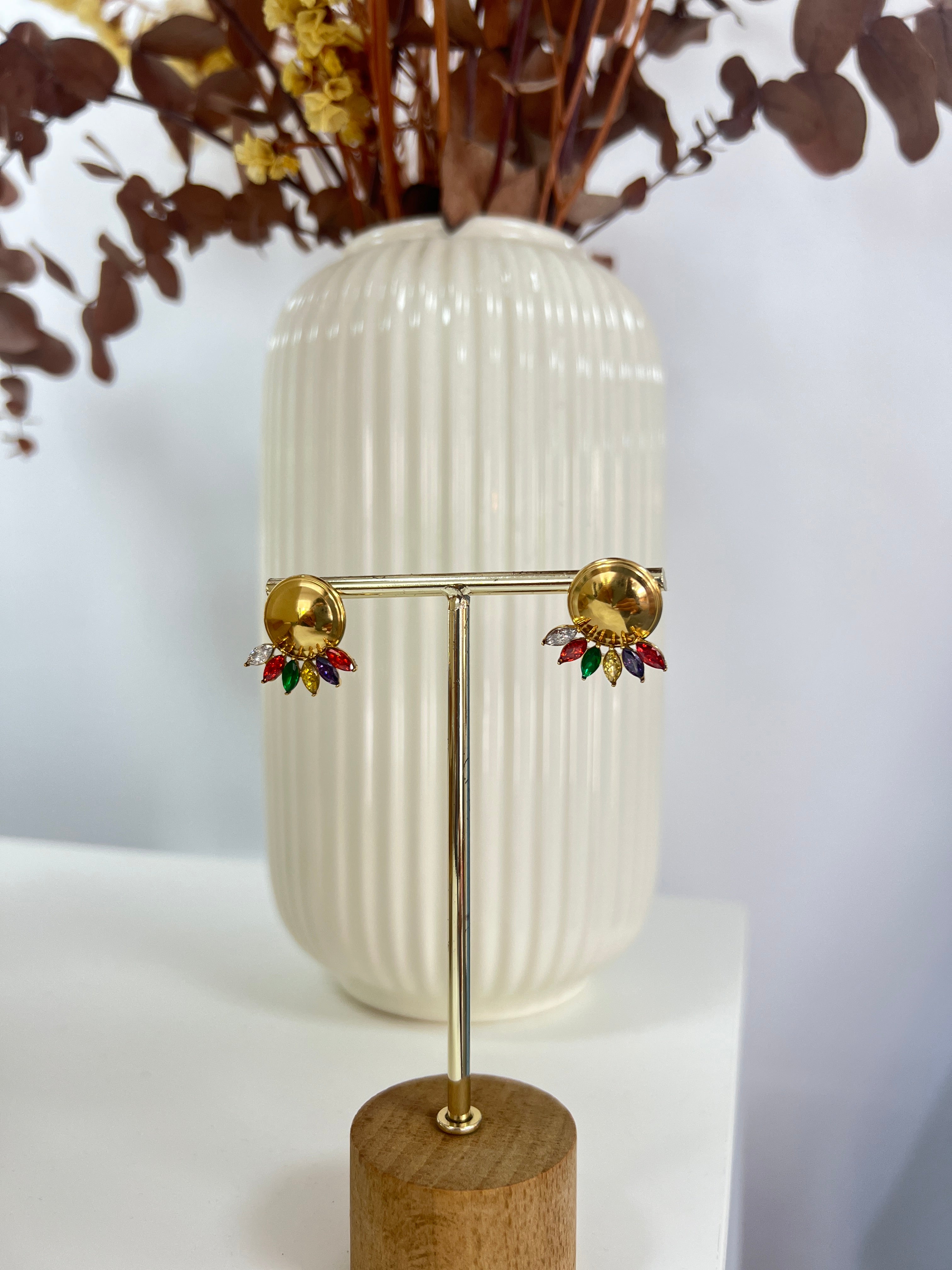 Pendientes Circulo Pétalos