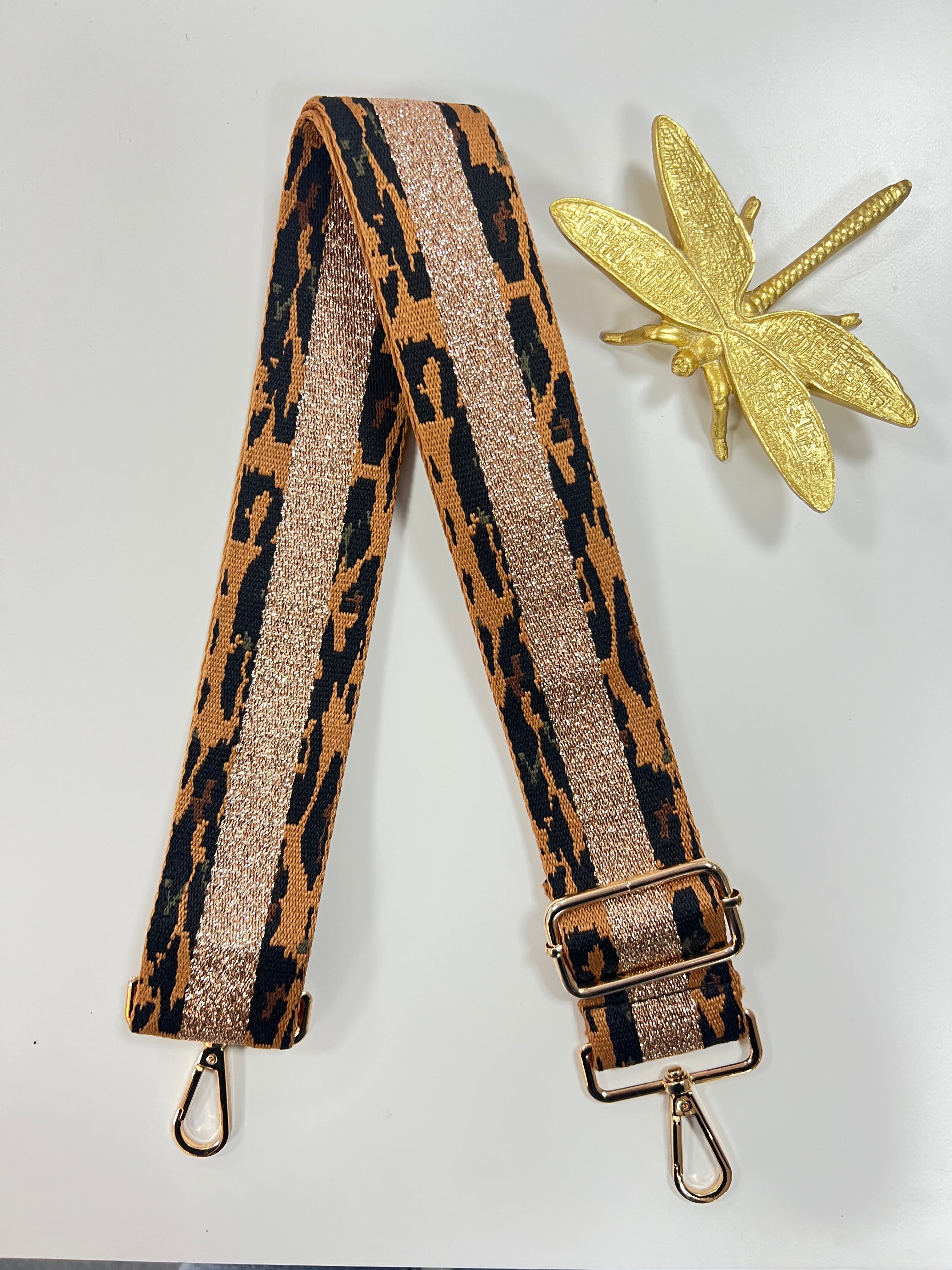 Correa print brillo Camel