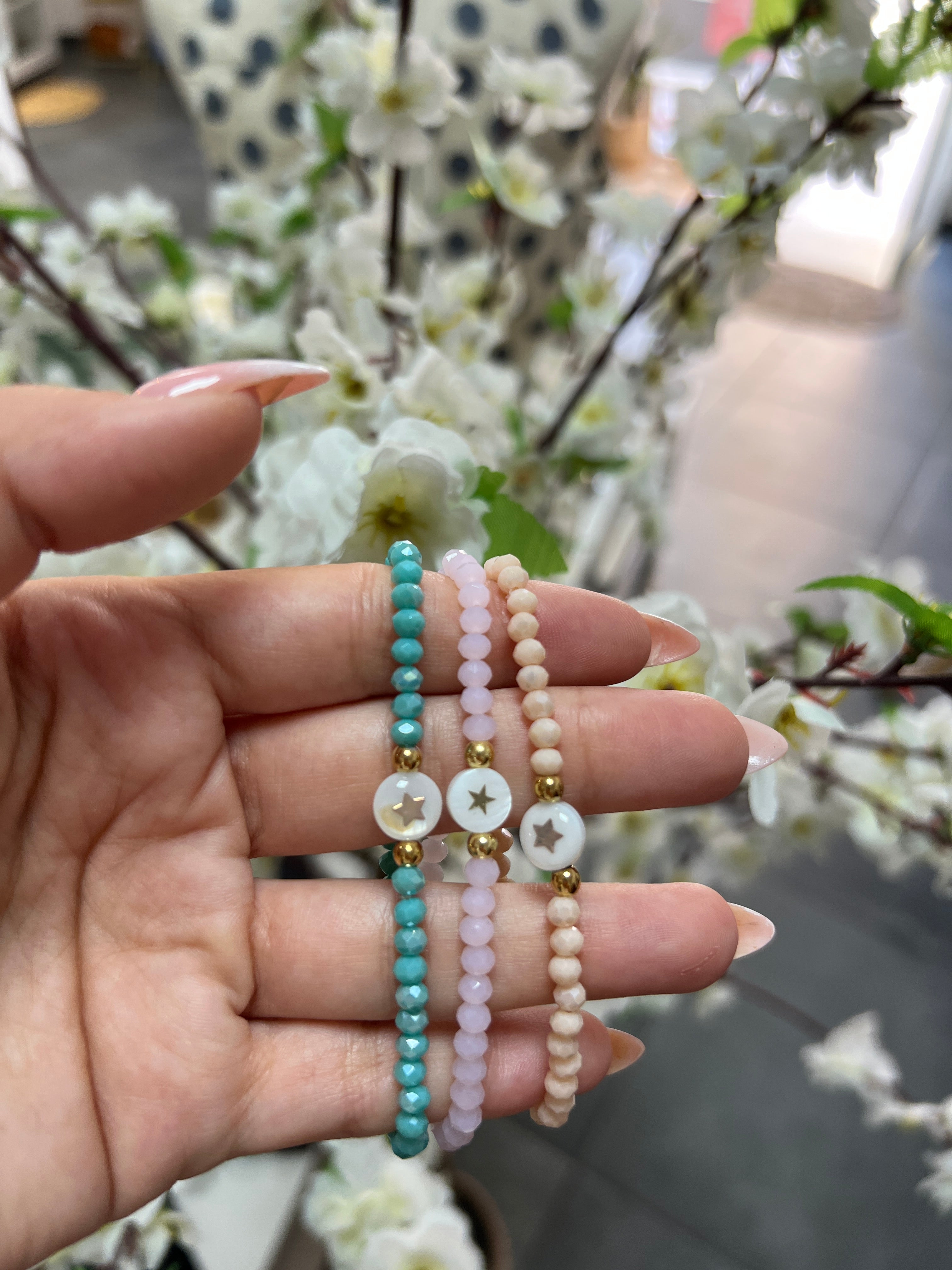 Pulsera estrella nácar