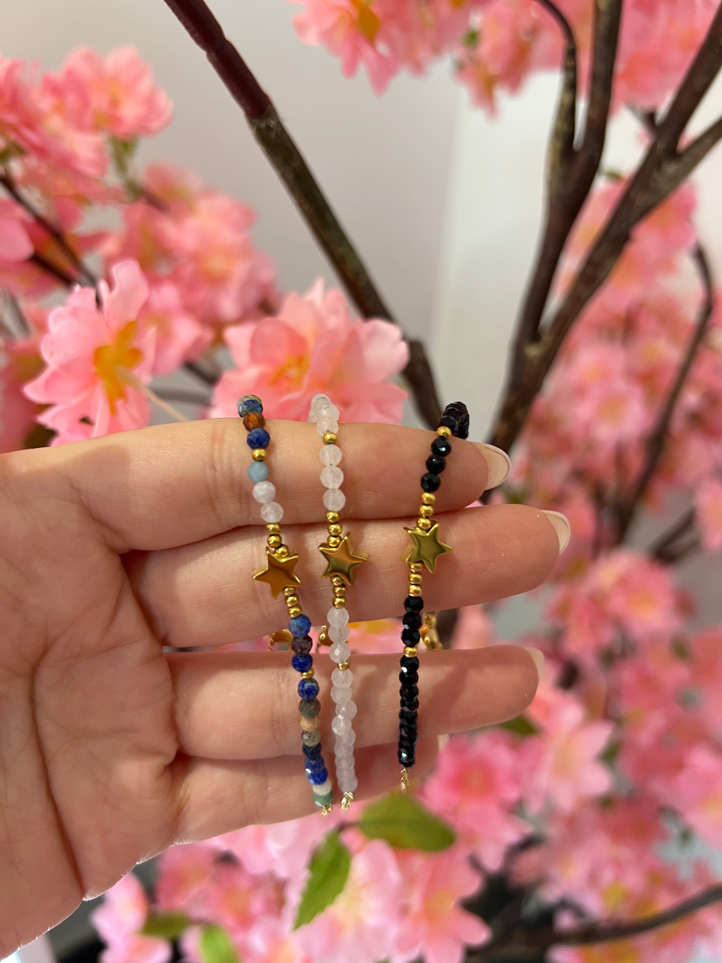 Pulsera circonitas Estrella dorada