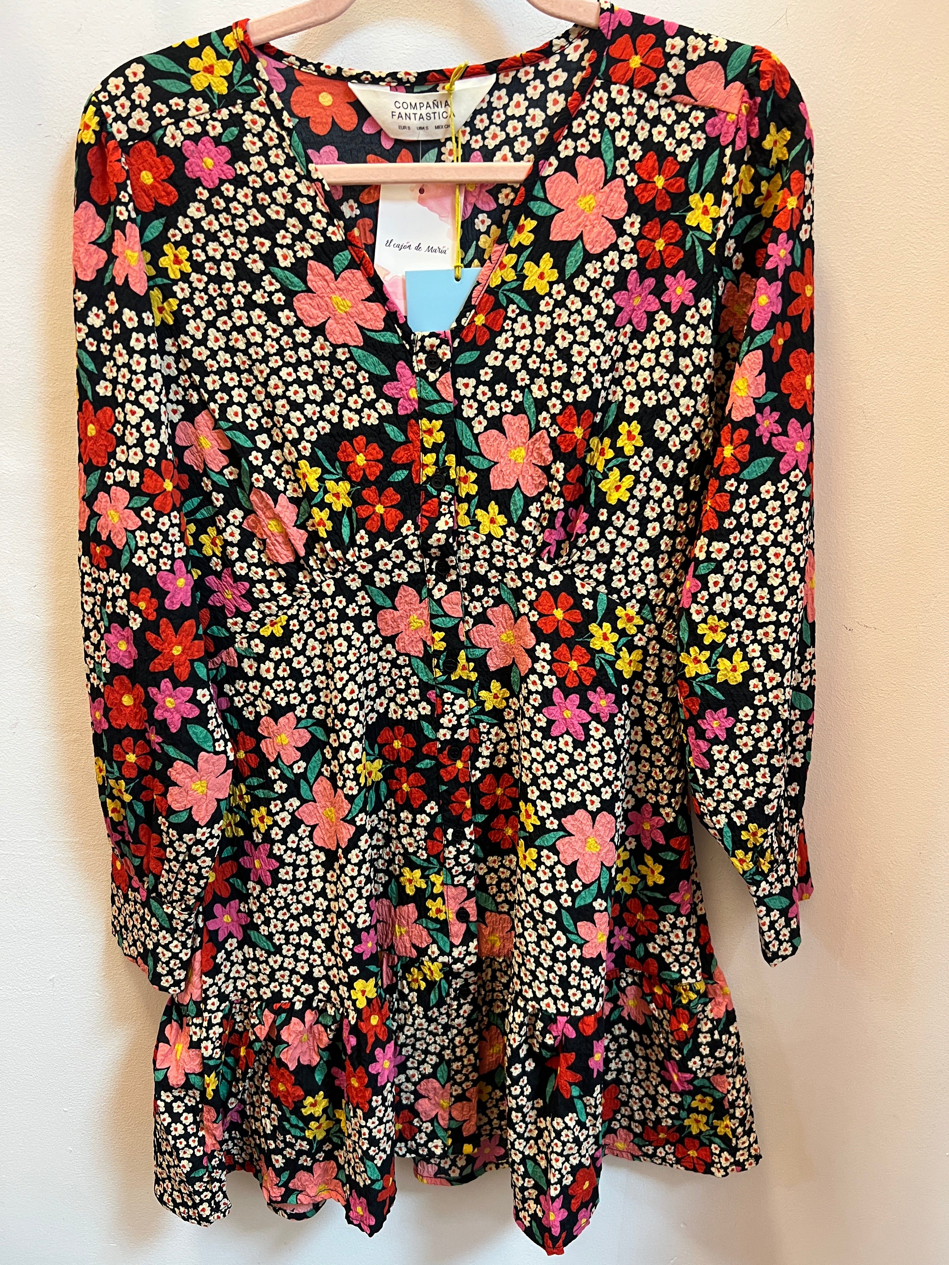 vestido corto con estampado Giardino CF