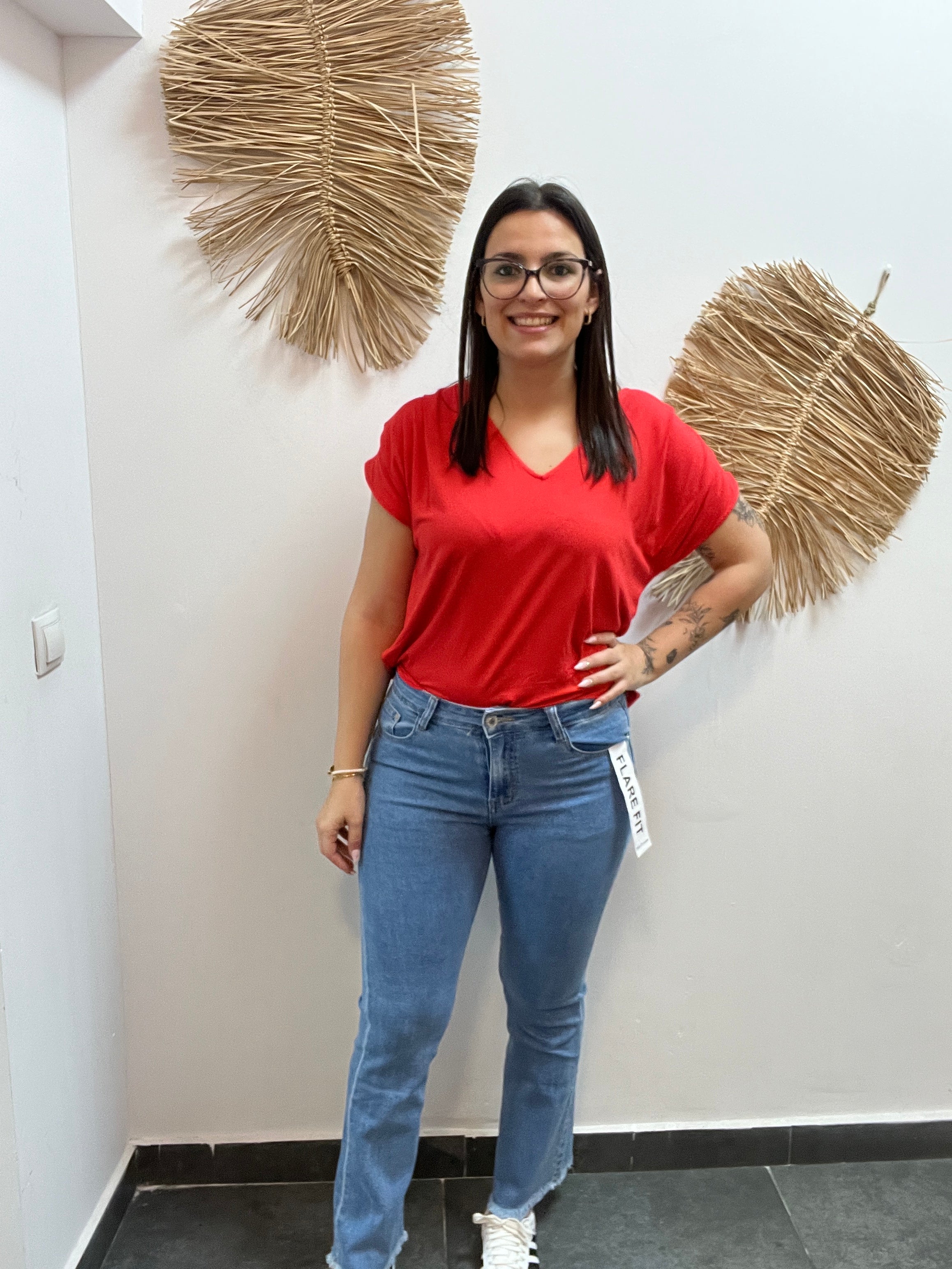 Jeans Flared Fit Desflecado