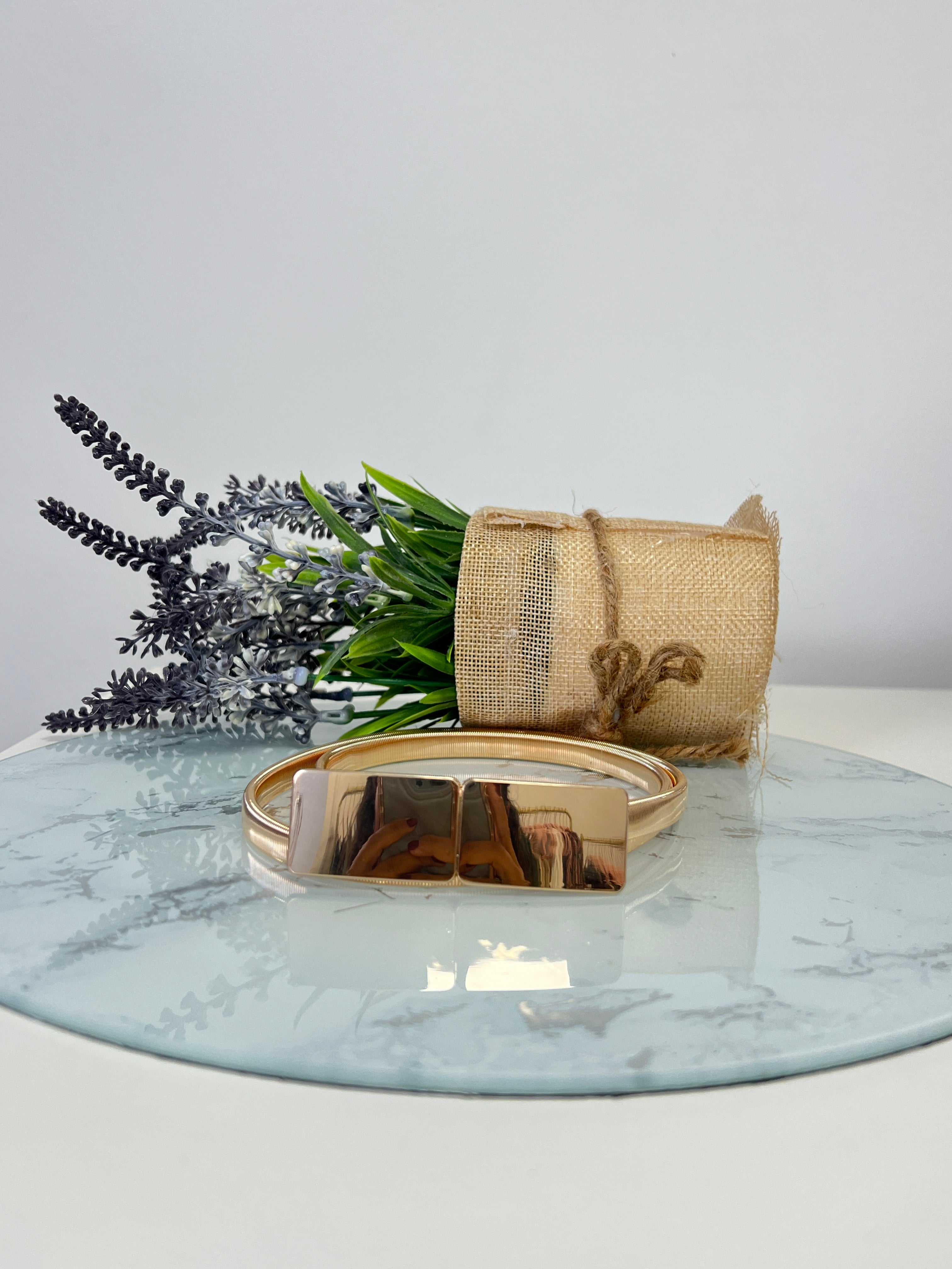 Cinturón doble cuadro