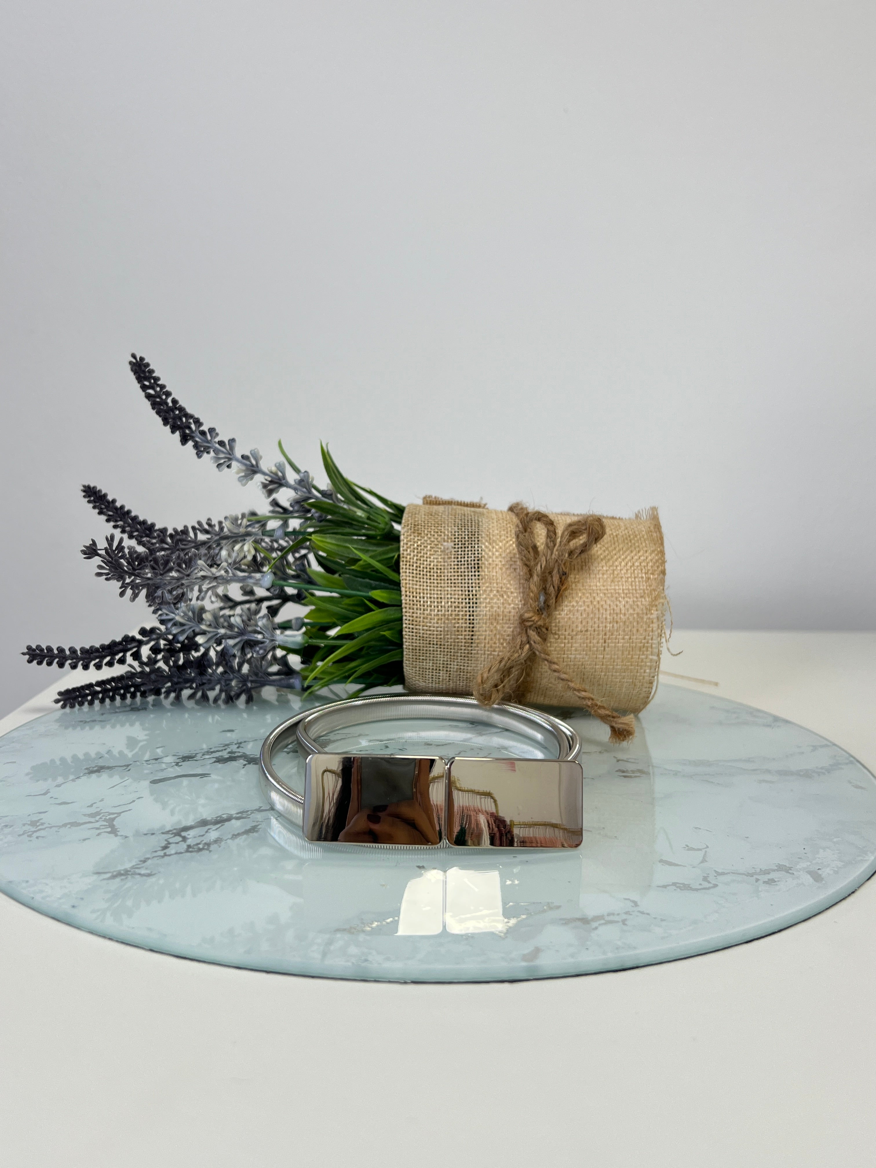 Cinturón doble cuadro