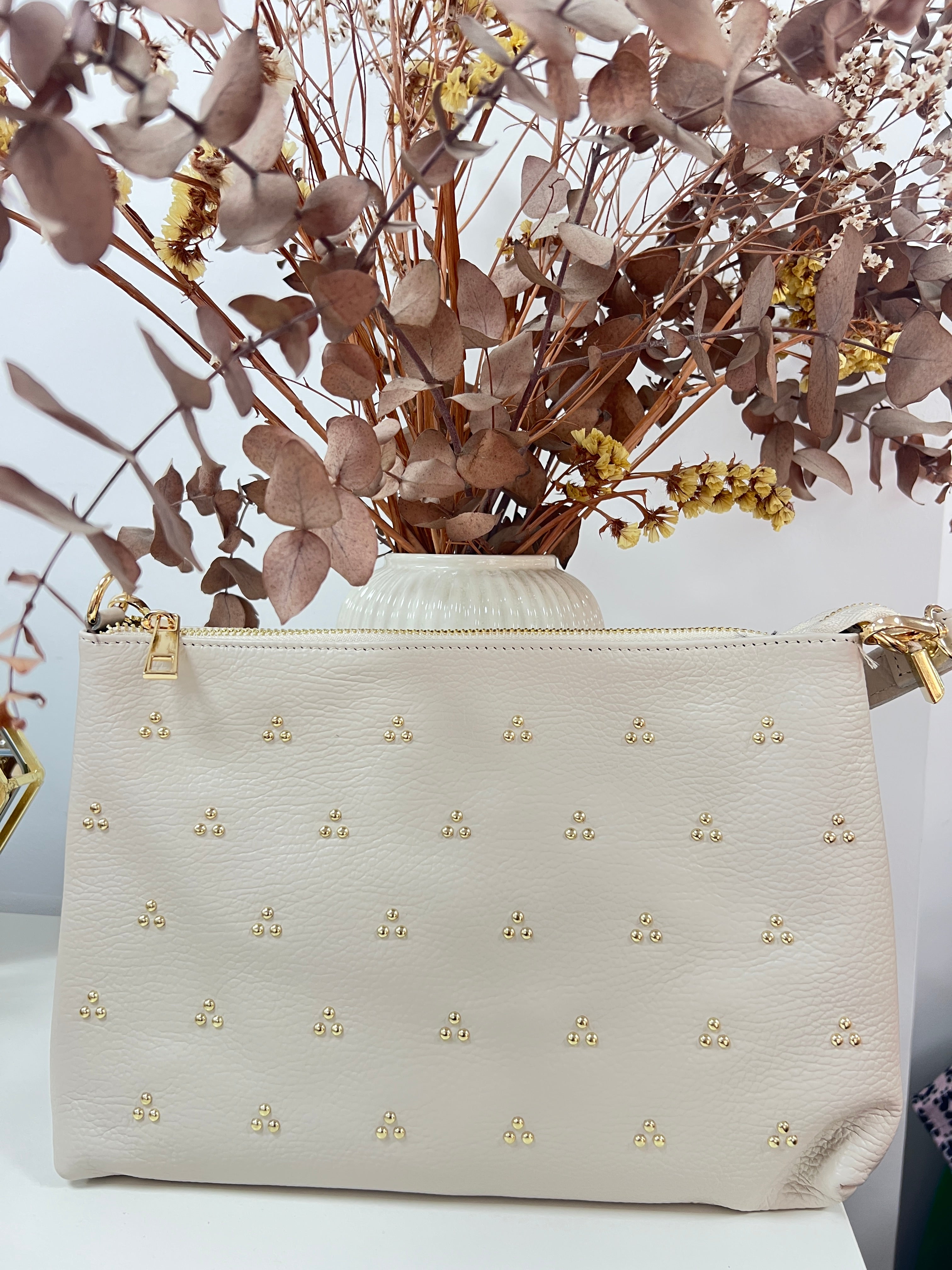 Bolso Piel Tachuelas Asa