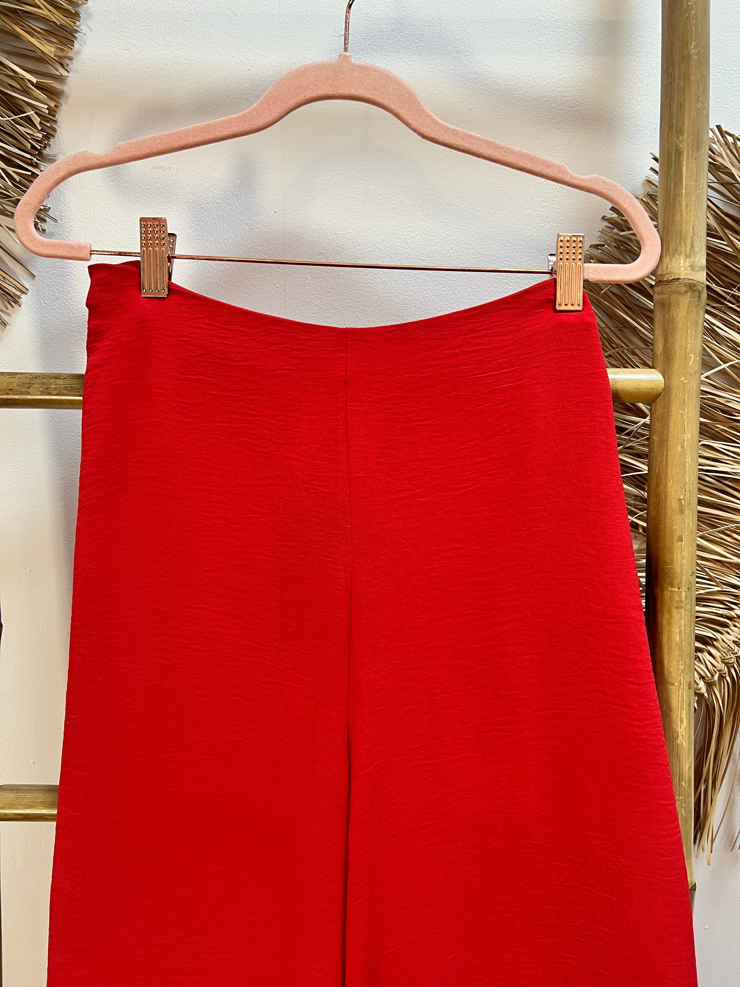 Pantalón Amplio Largo Rojo CF