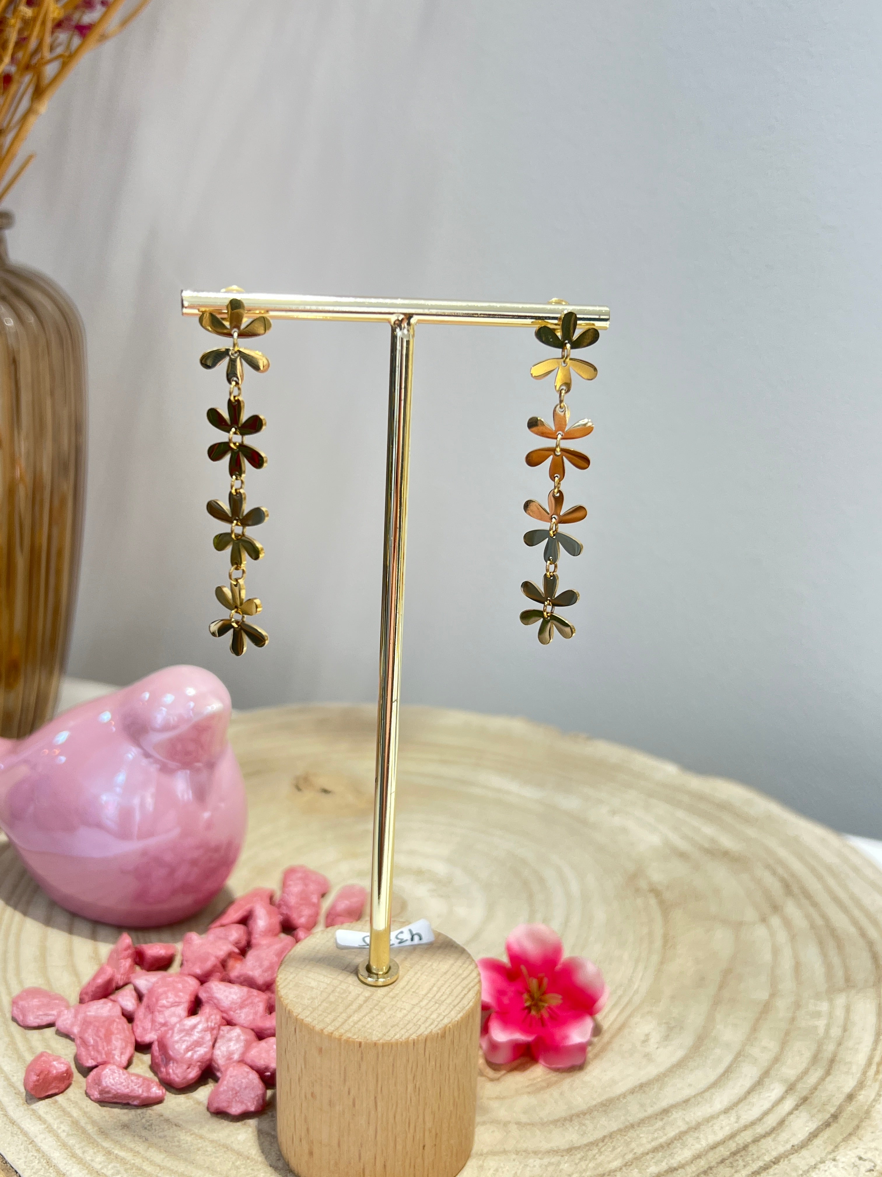 Pendientes Margaritas Cadena