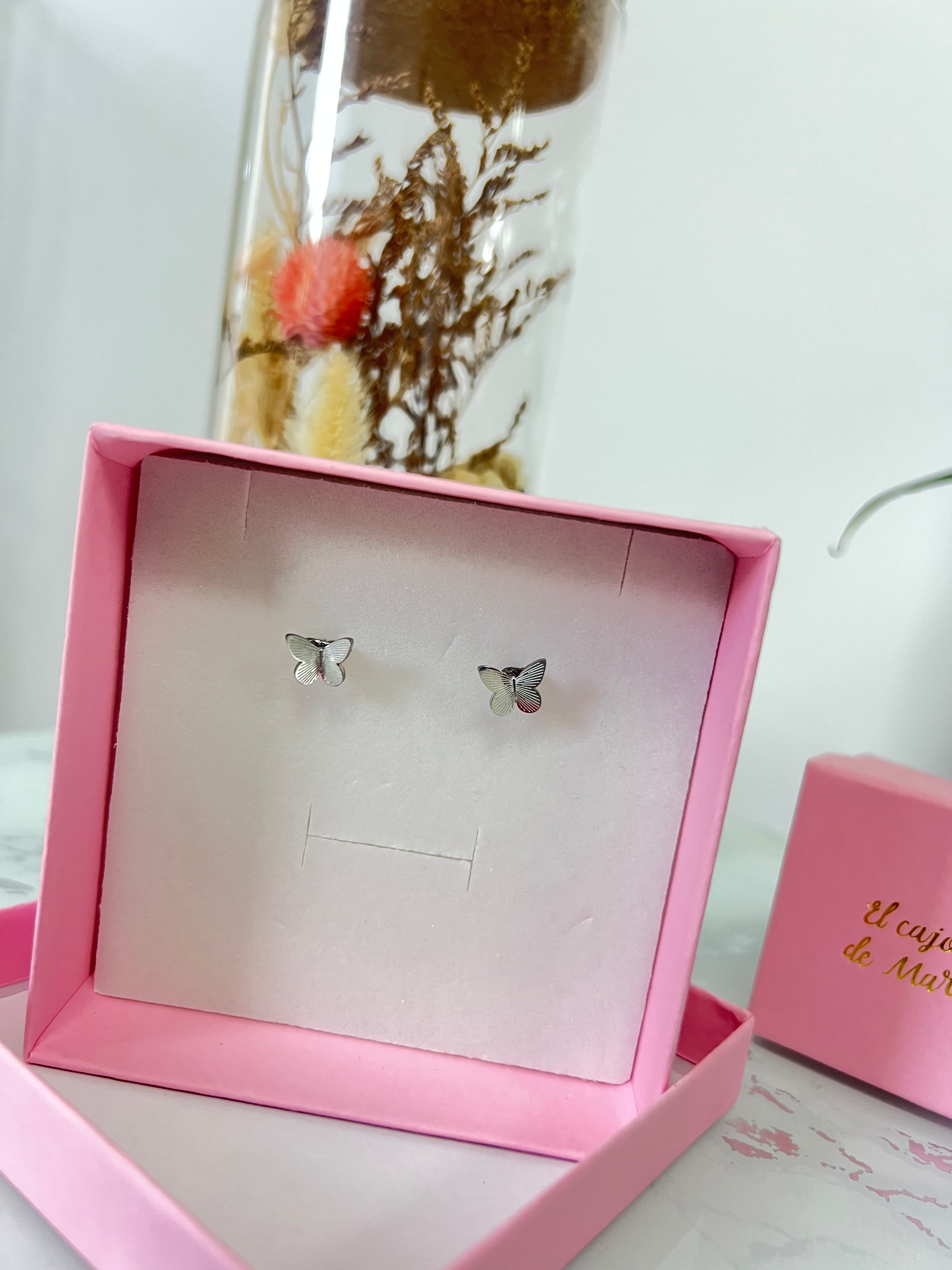 Pendiente mini Mariposa Relieve