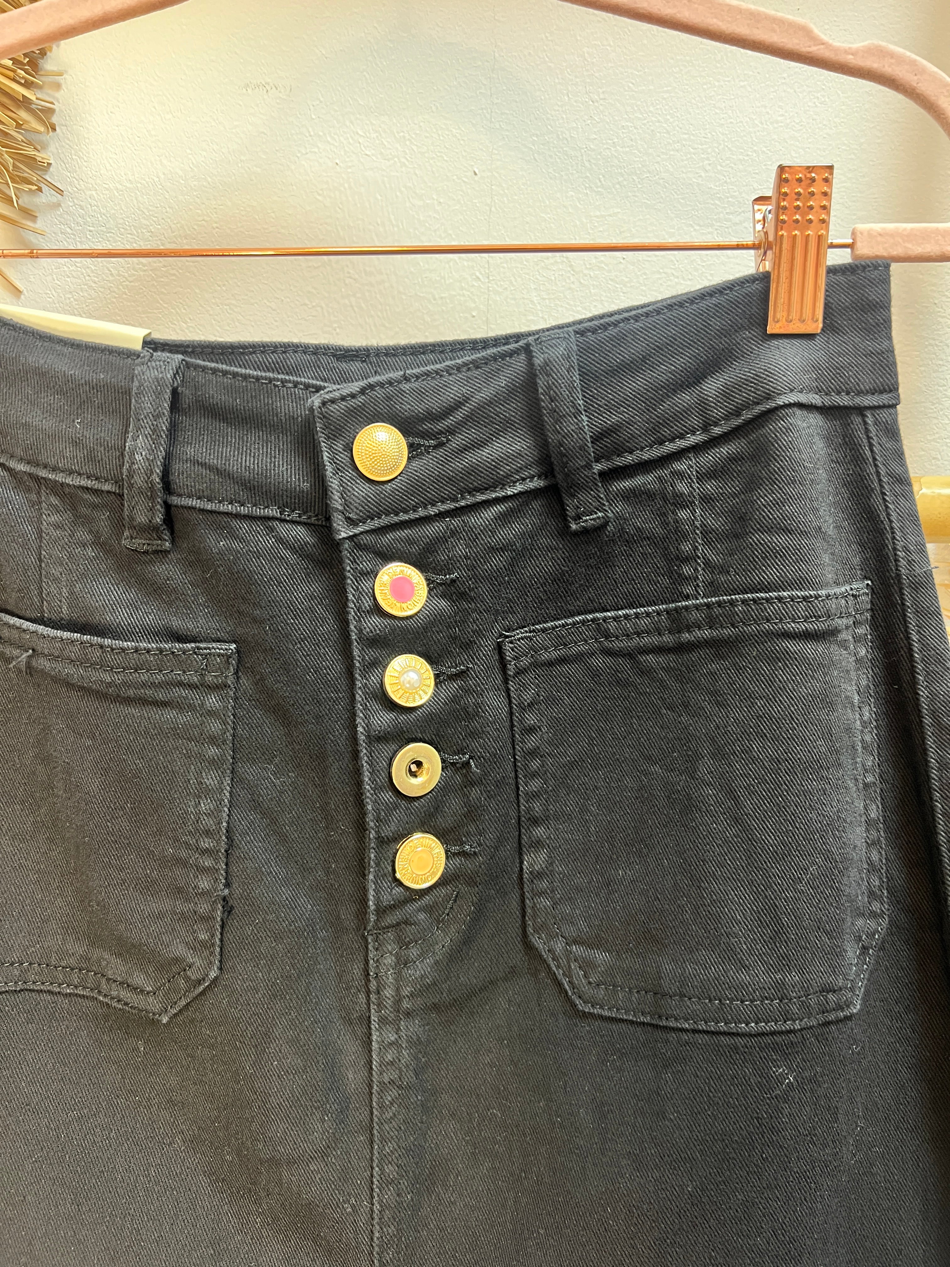 Falda wideleg botones