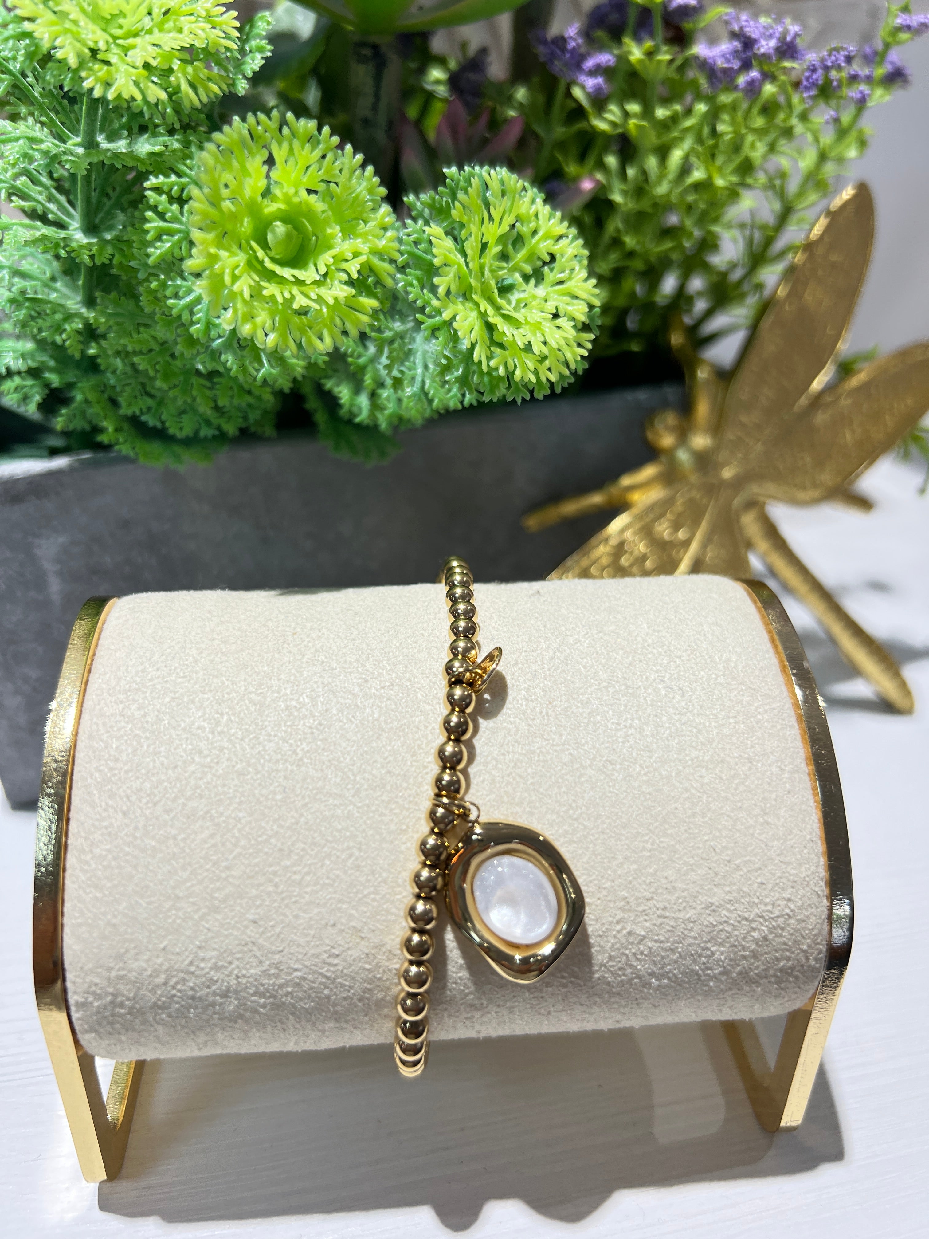 Pulsera circulo nácar