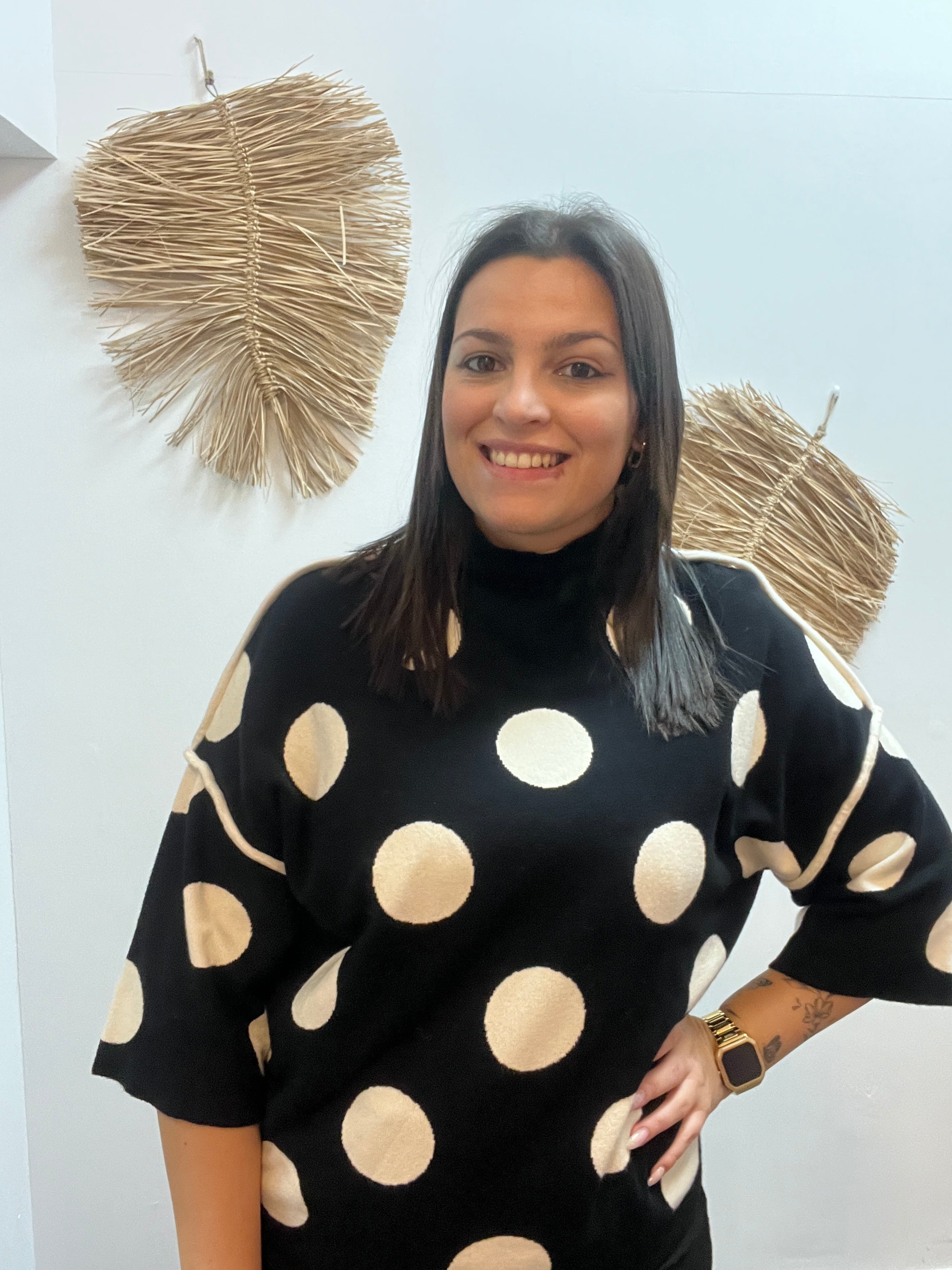 Jersey media manga ancho estampado