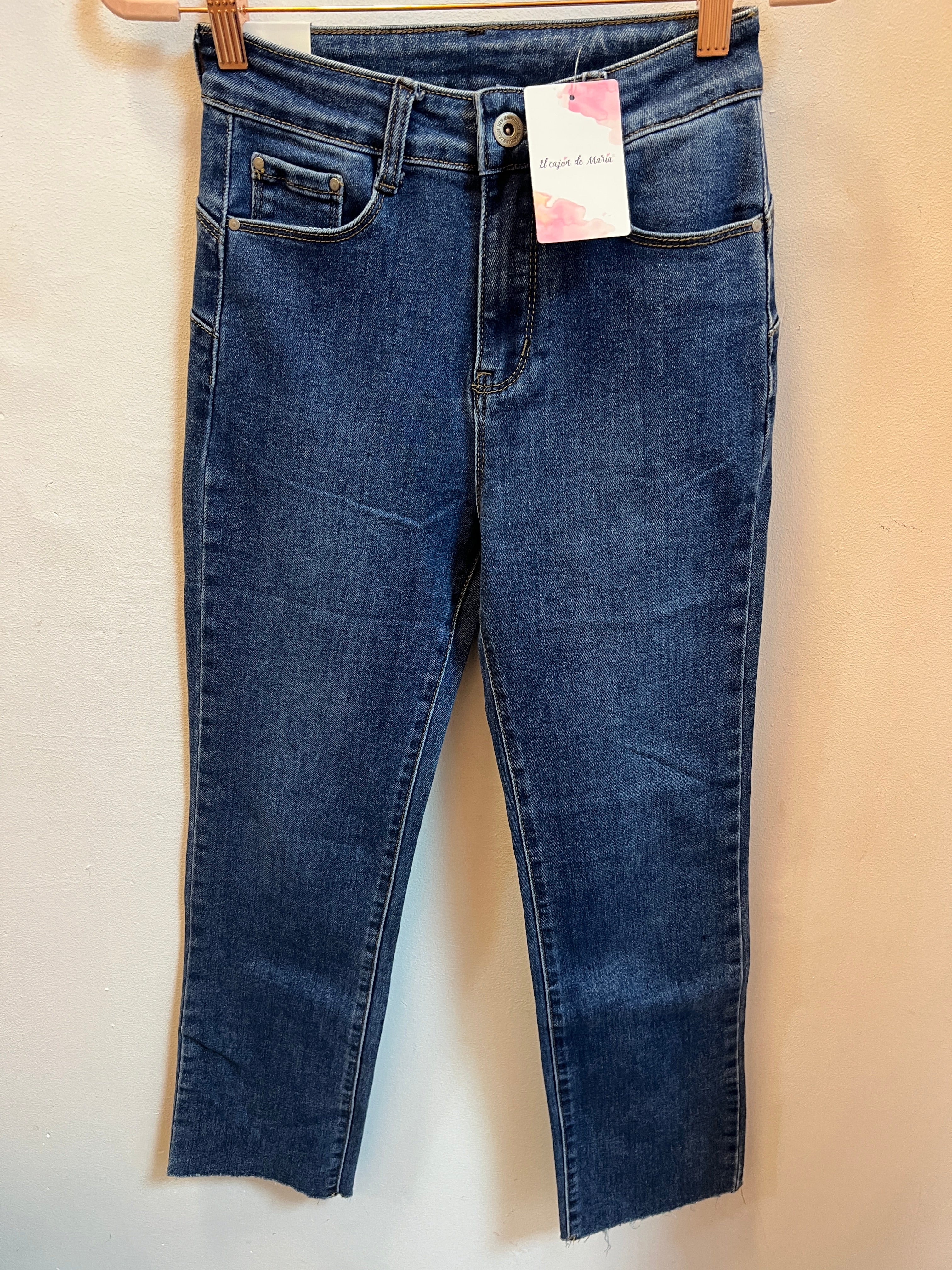 Pantalón vaquero oscuro Flared