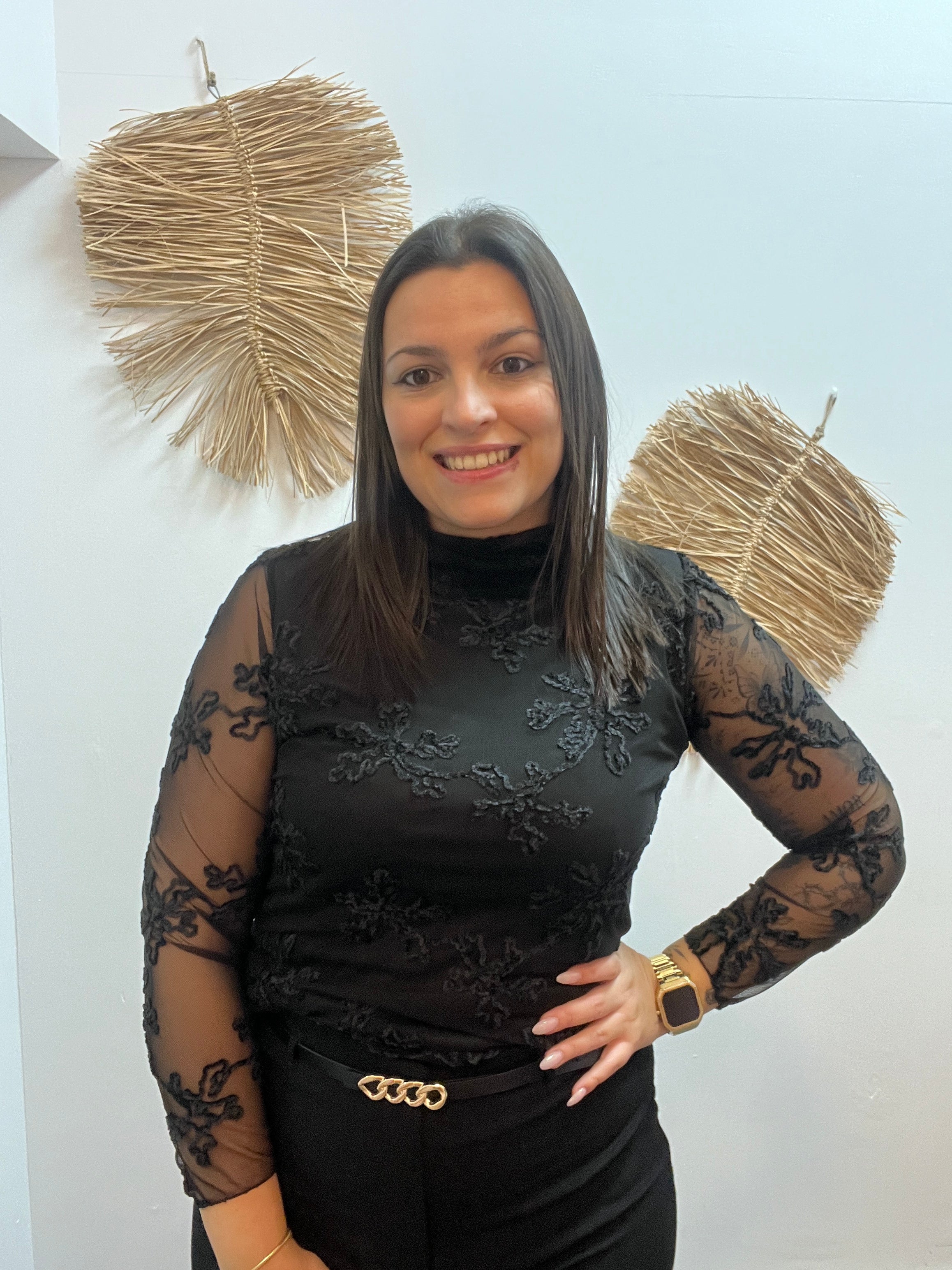 Camiseta manga larga flor