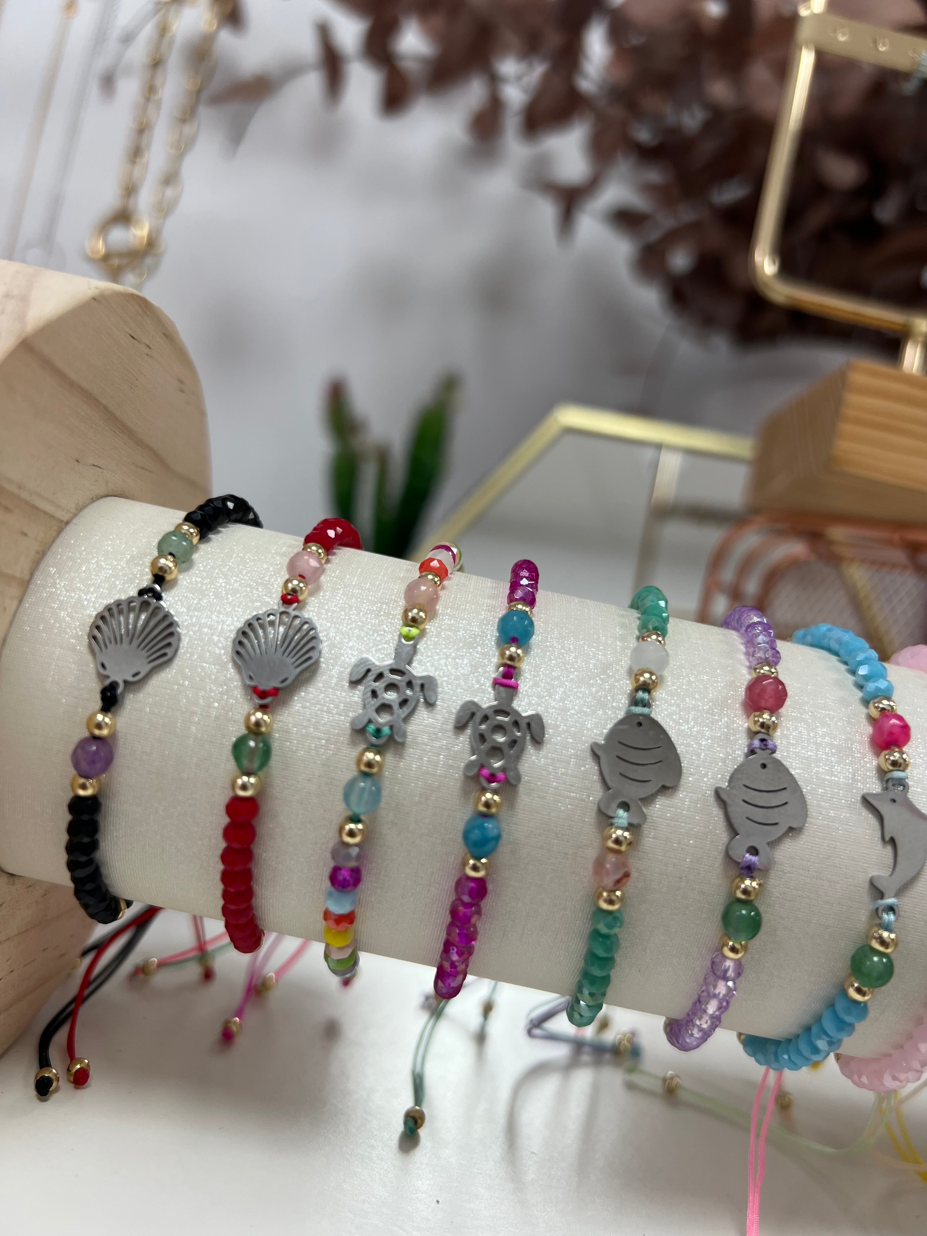 Pulseras Plateado Mar colores