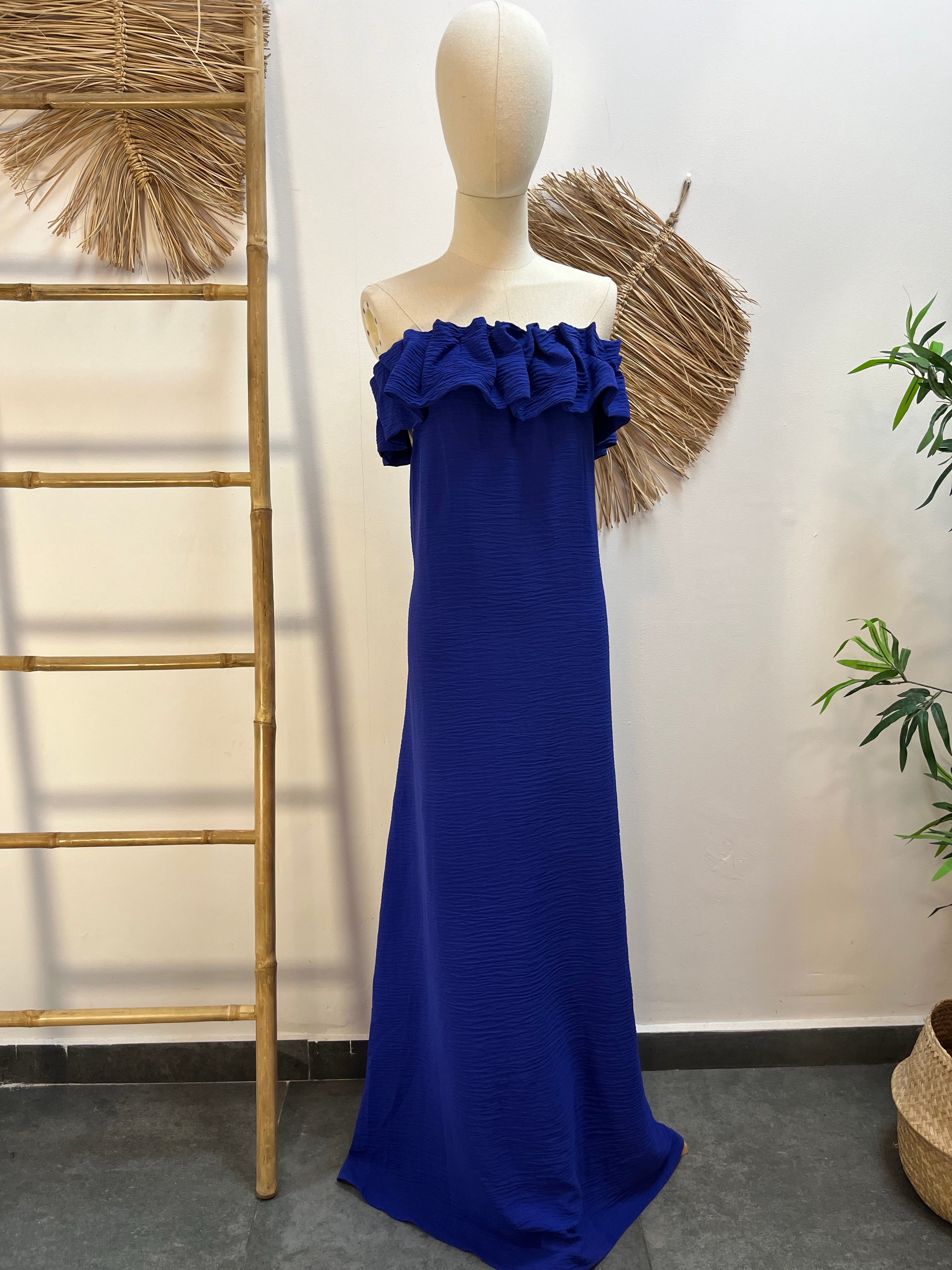 Vestido Largo Barco Azul CF