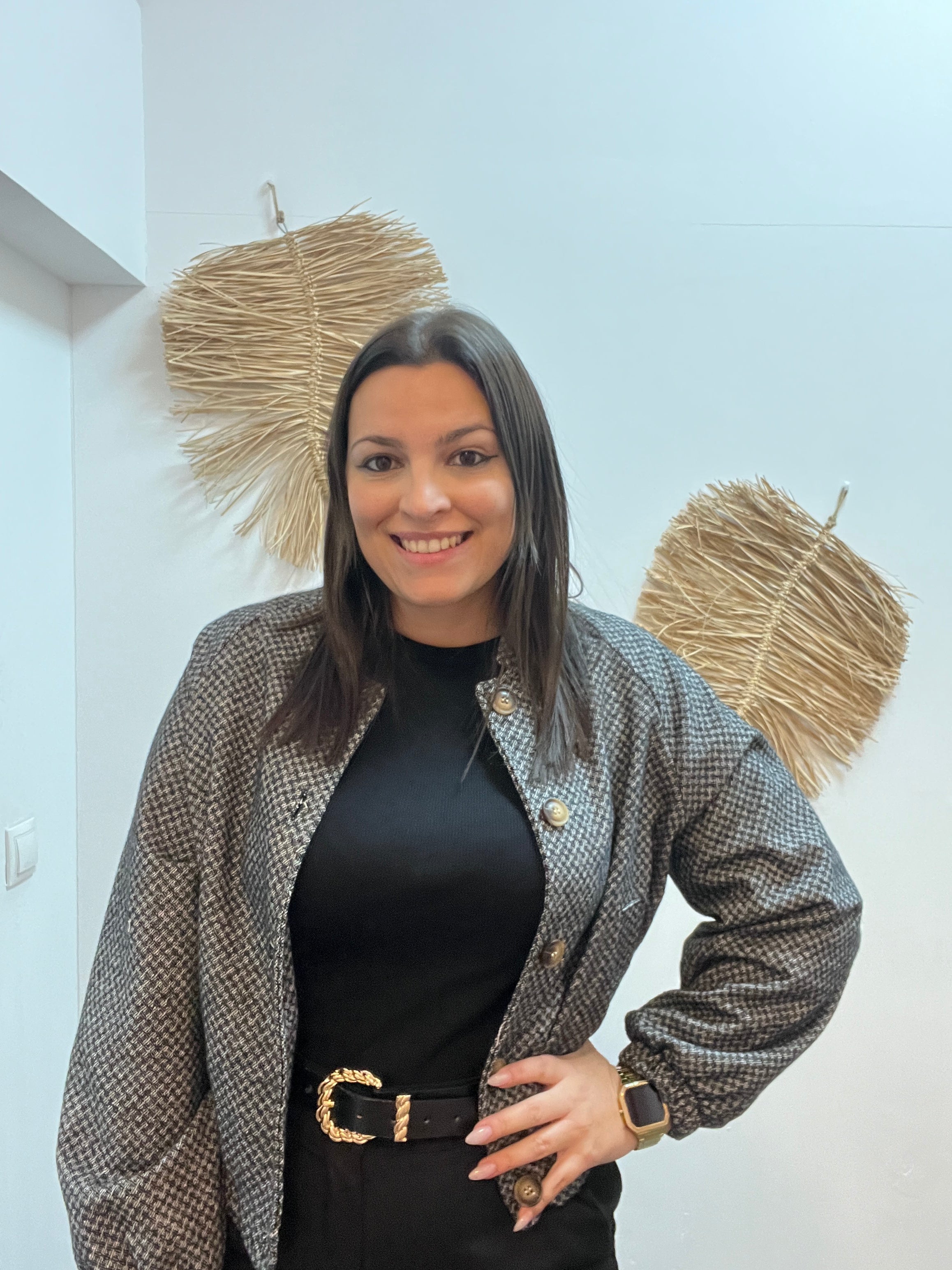 Cazadora contraste brillos