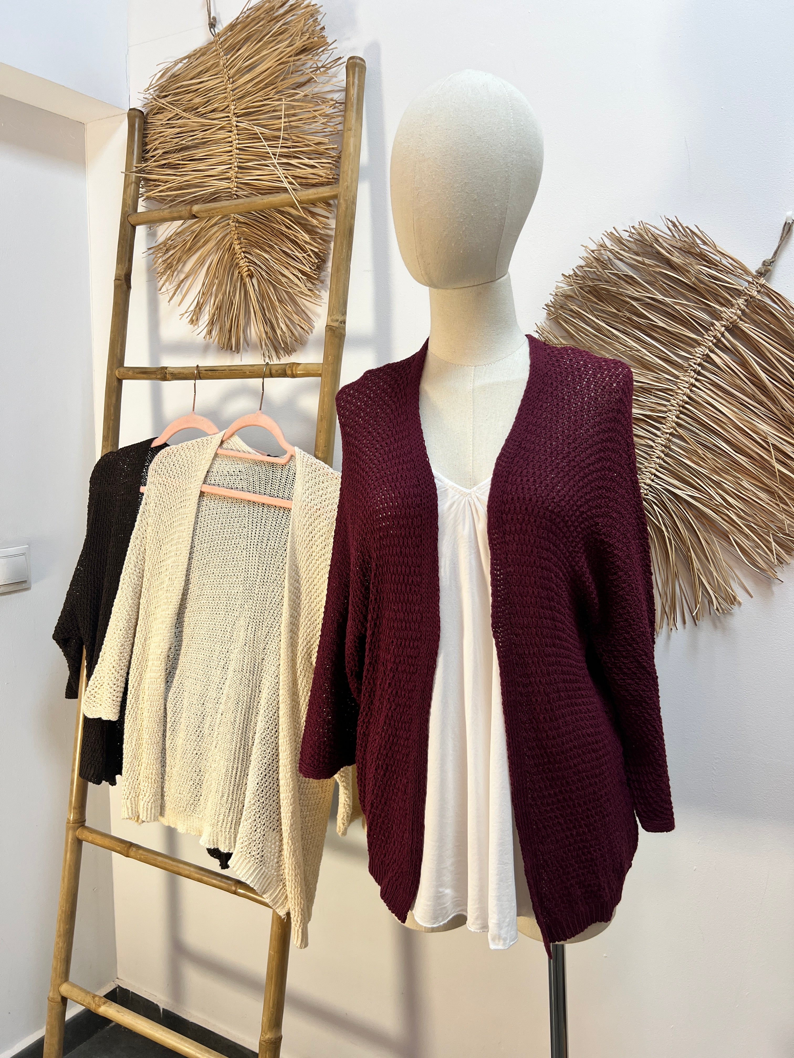 Cárdigan punto fino