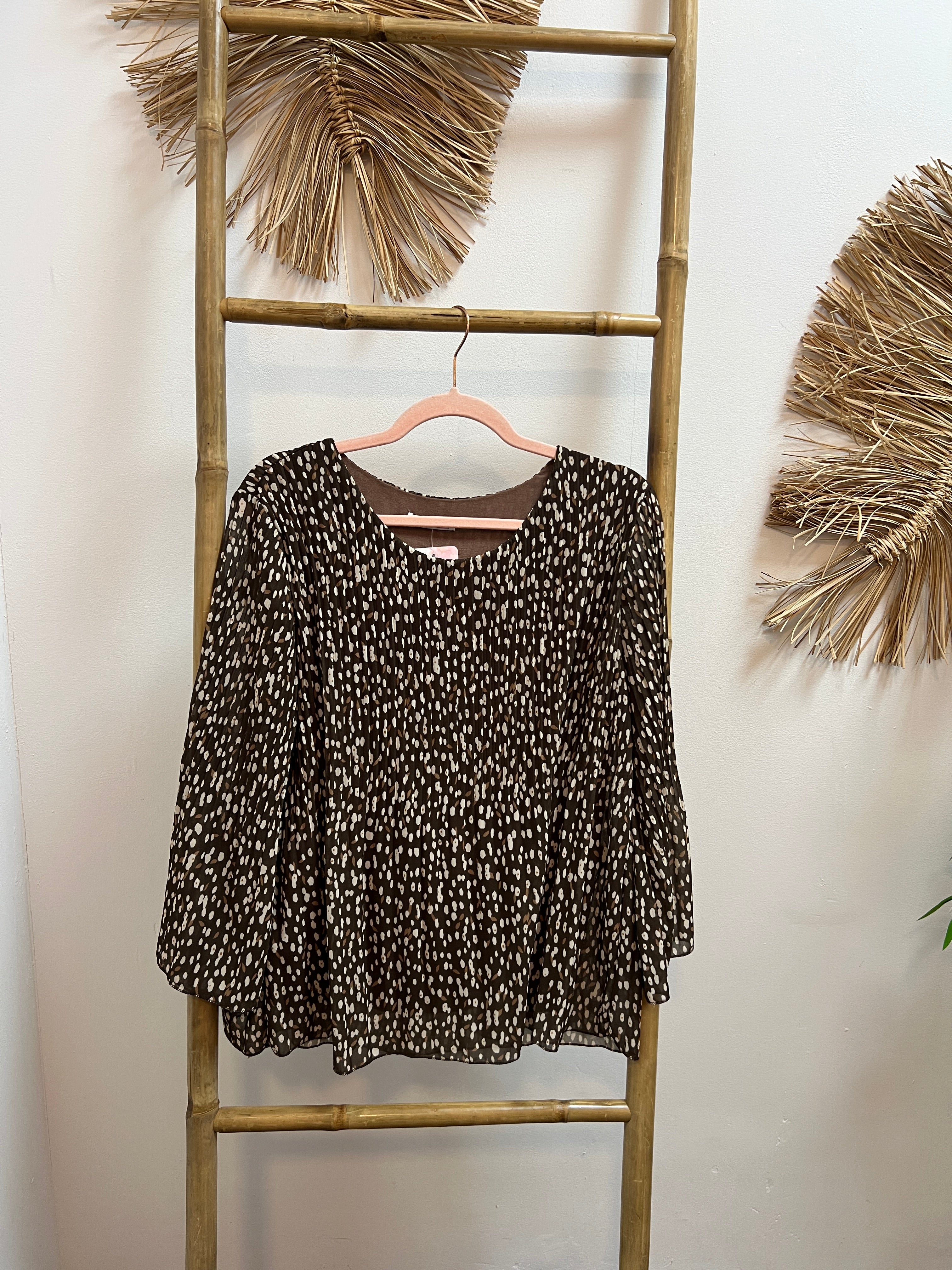 Blusa plisada flowers