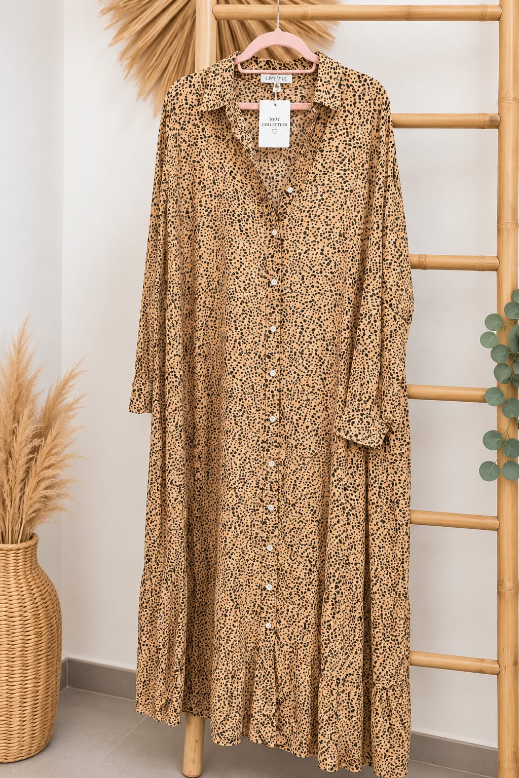 VESTIDO LARGO ANIMAL PRINT