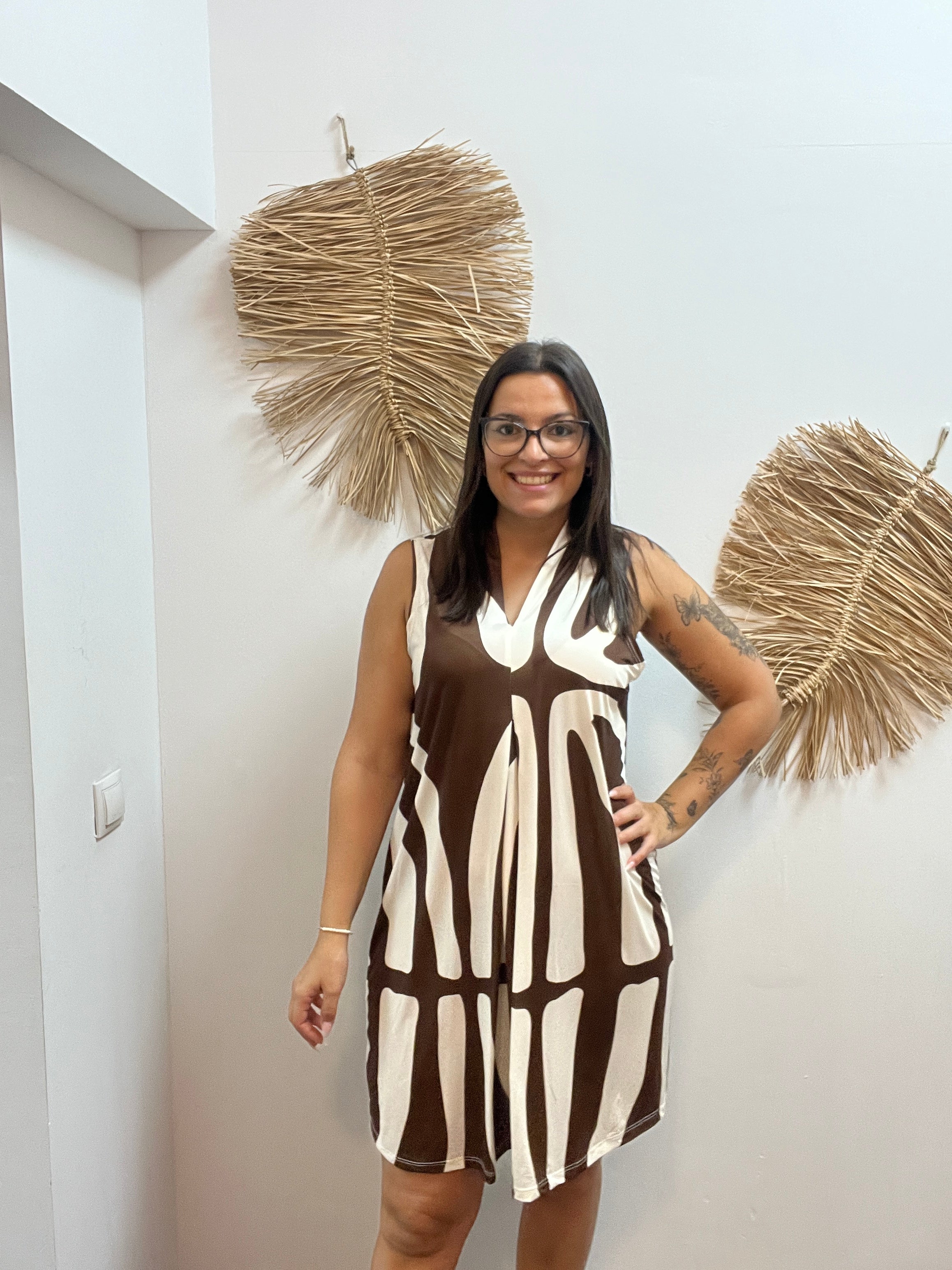 Vestido seda fría estampado