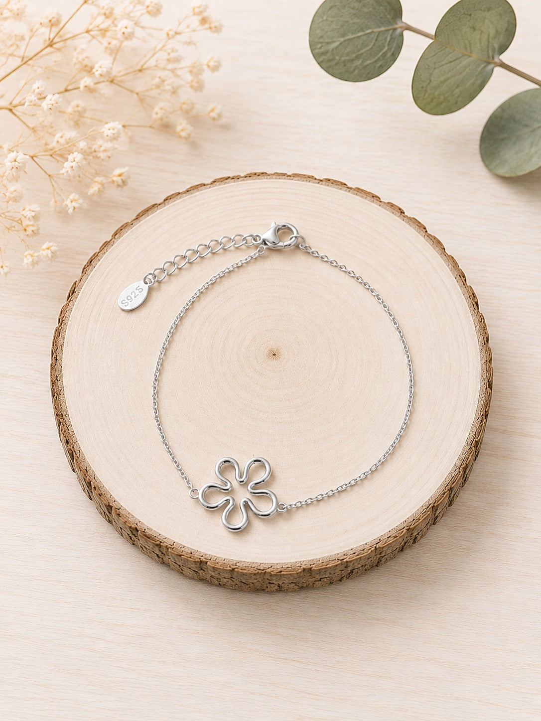 Pulsera silueta flor