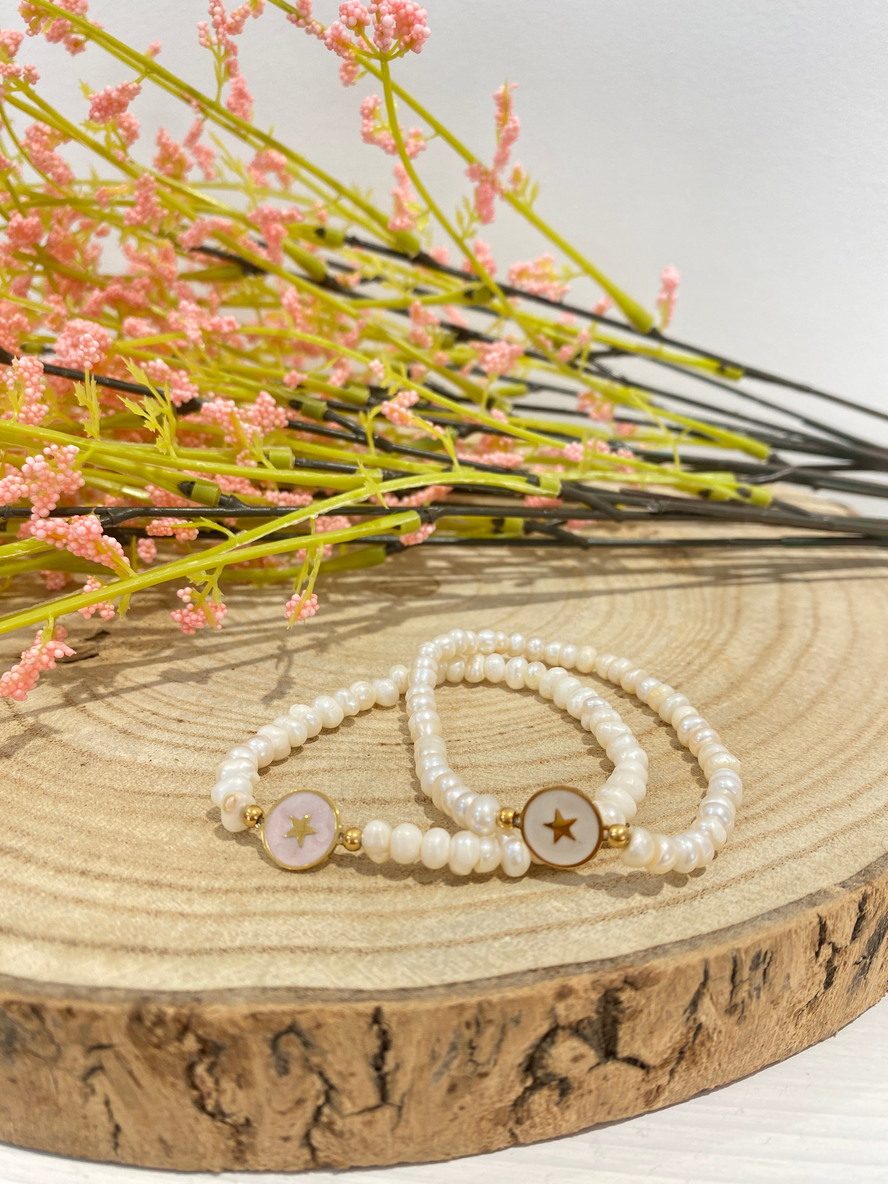 Pulsera perlas estrella