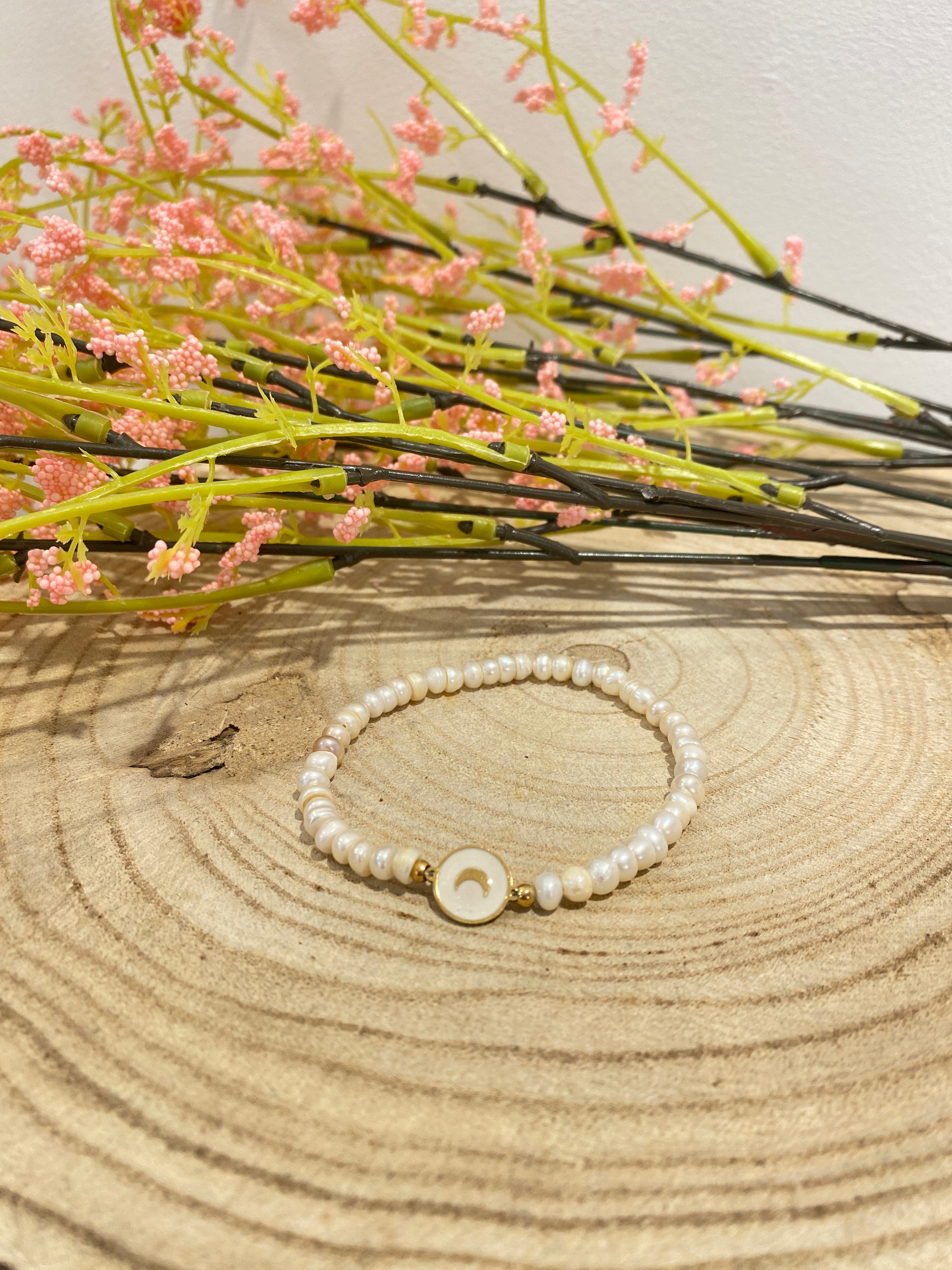 Pulsera perlas luna