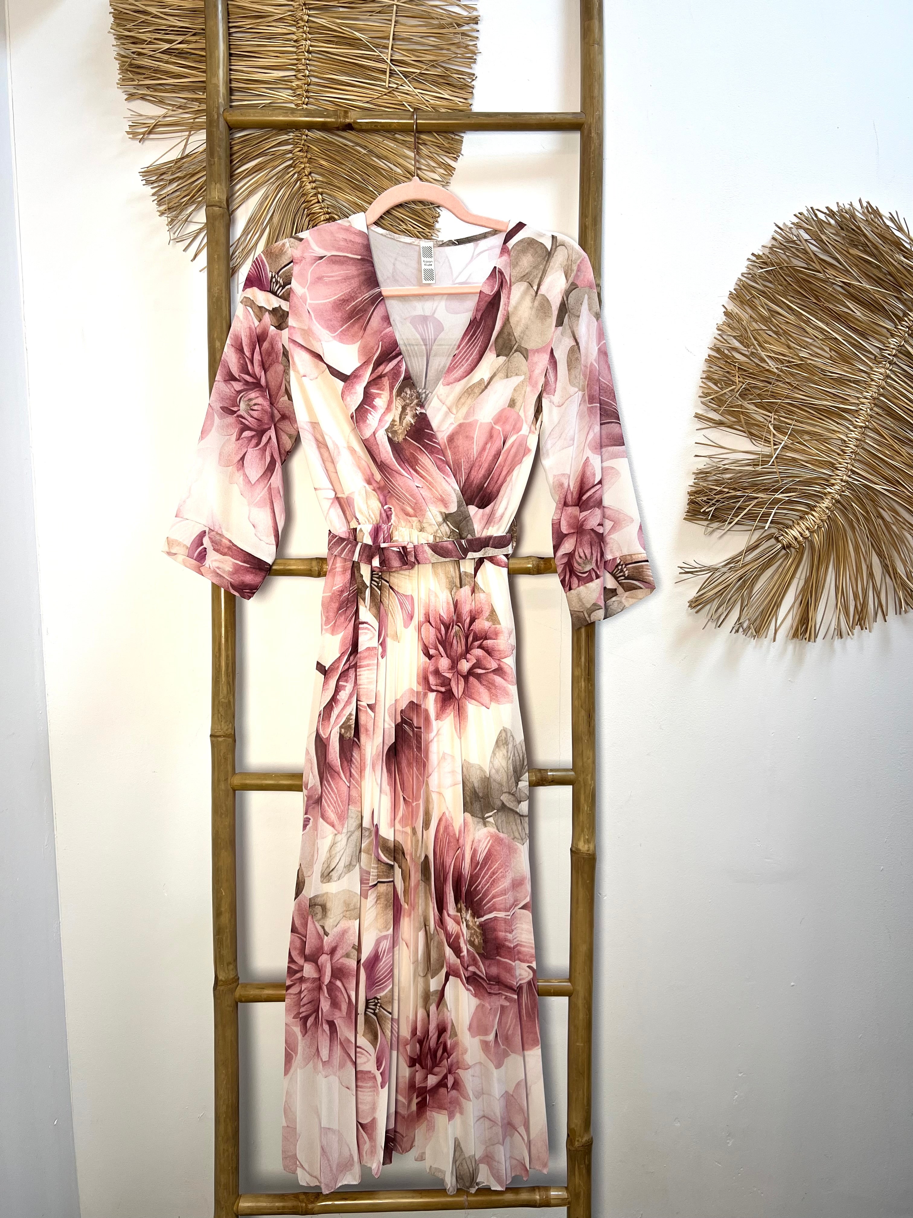 Vestido flores cinturon