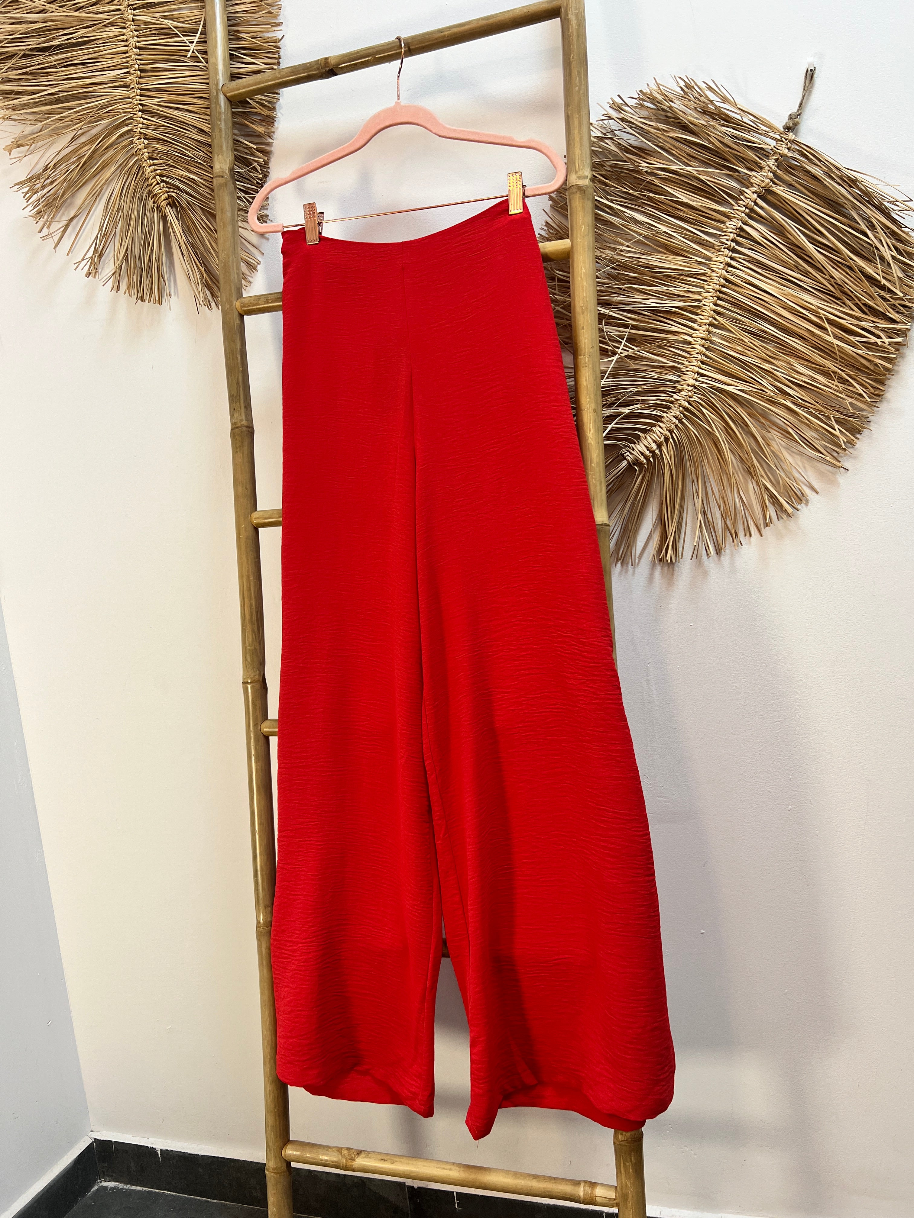 Pantalón Amplio Largo Rojo CF