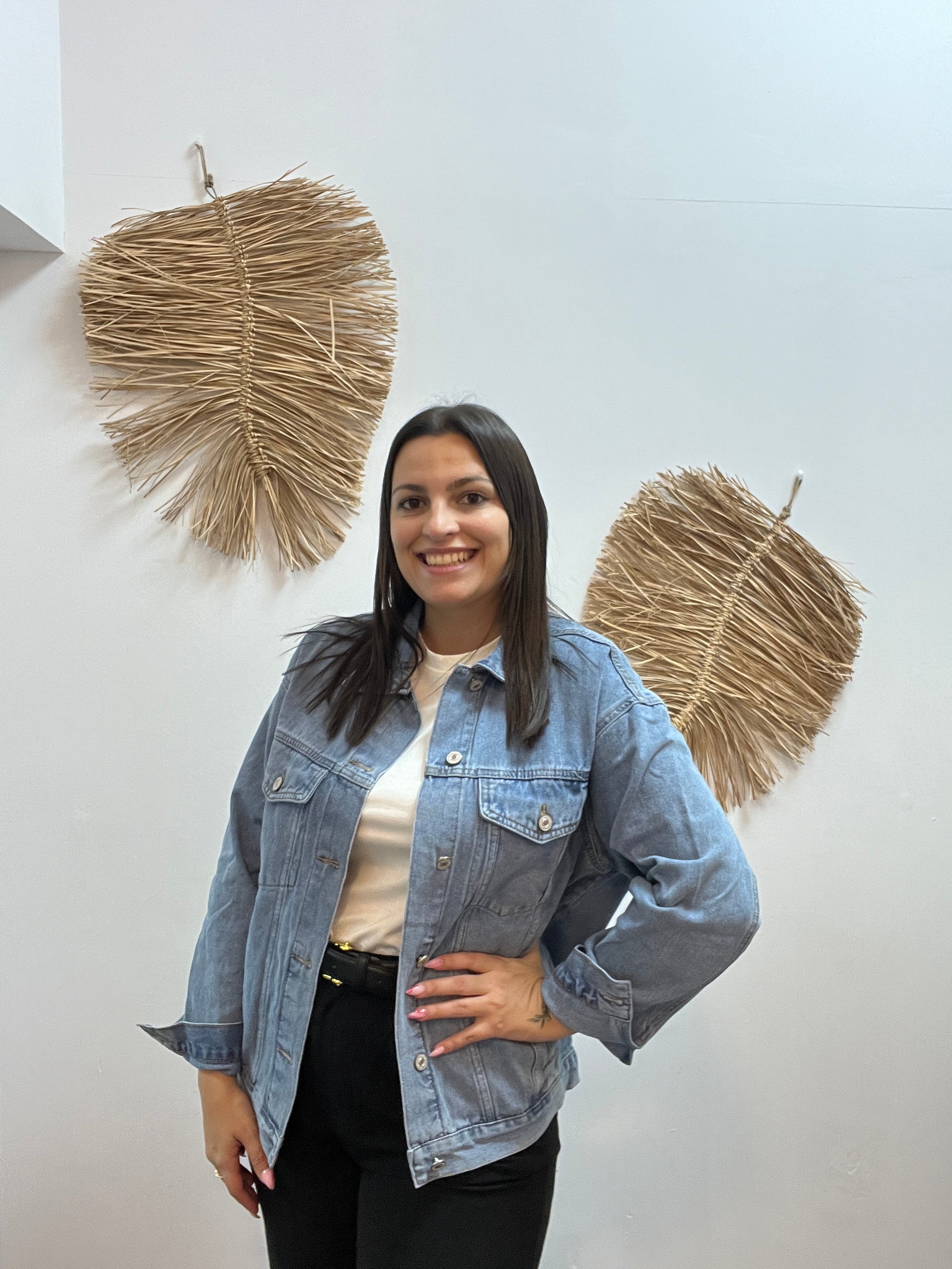 Chaqueta vaquera con estampado de Alas