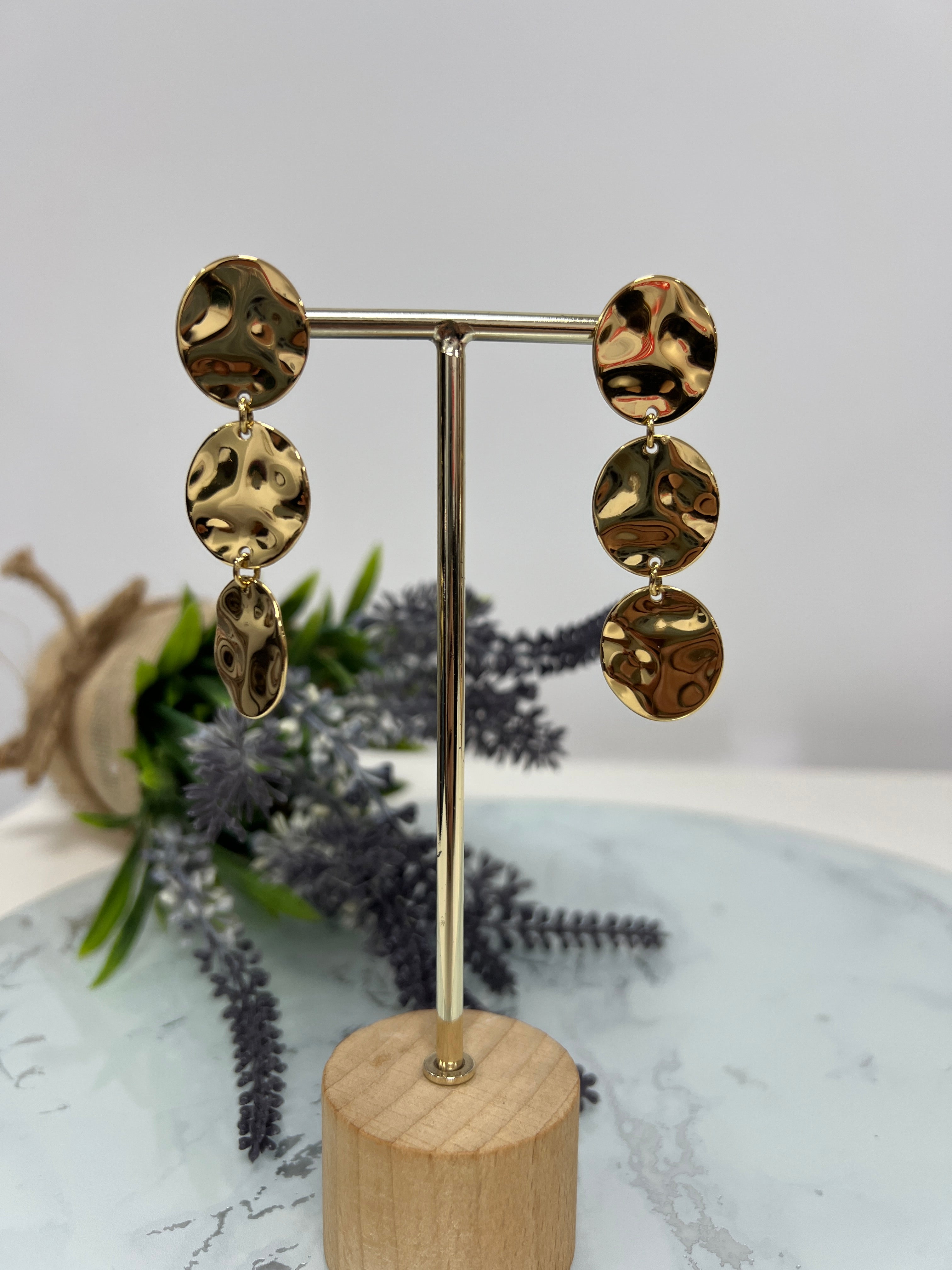 Pendientes triple circulo