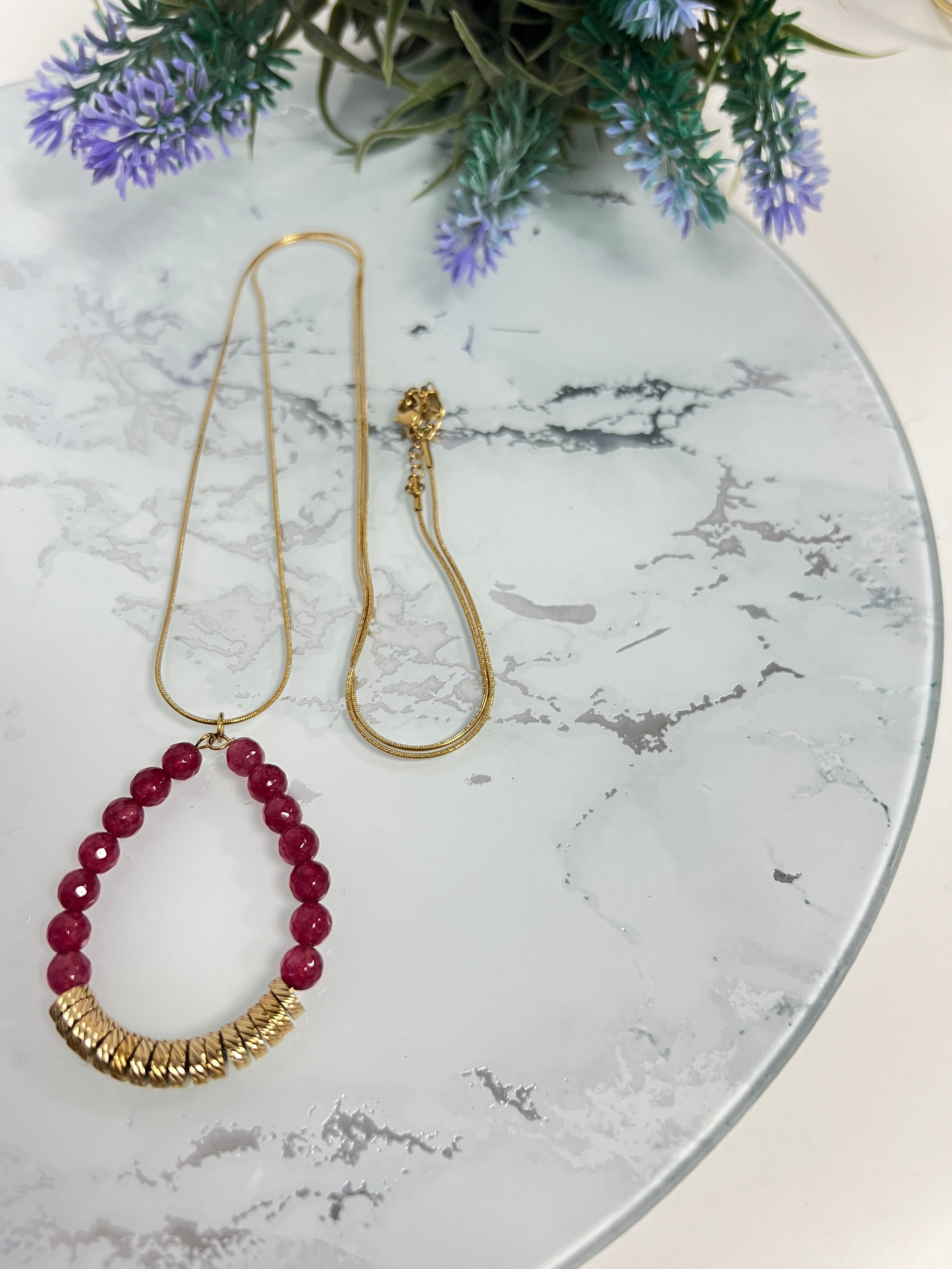 Collar largo óvalo colors