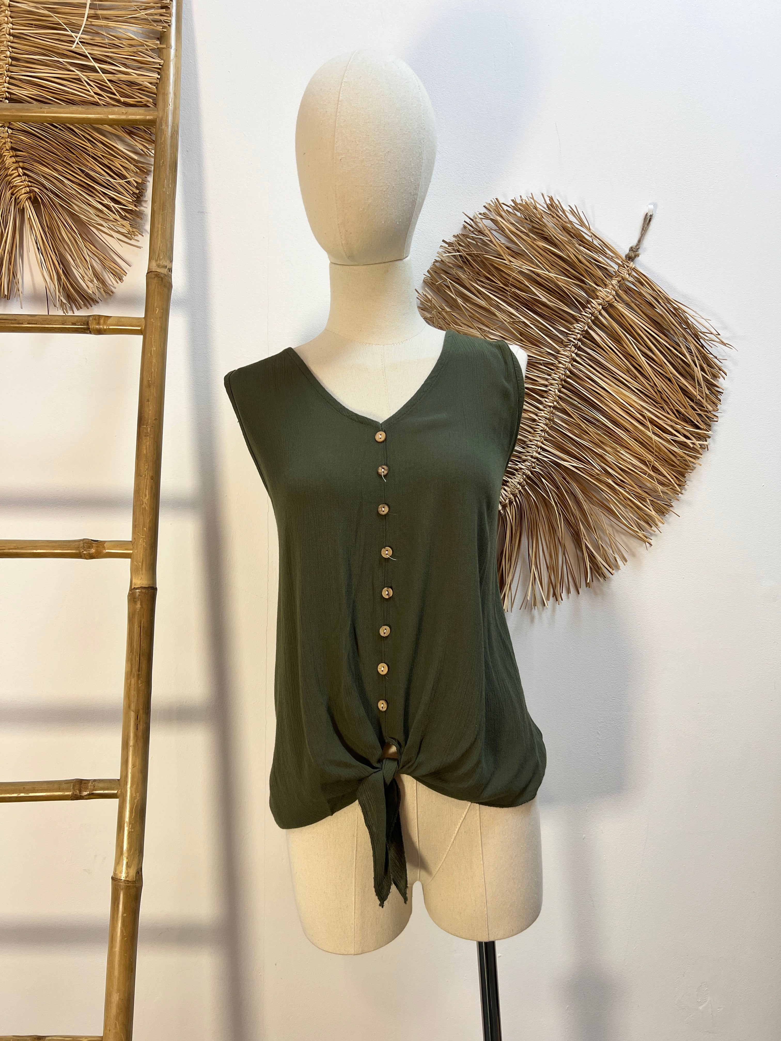Blusa tirantes con nudo