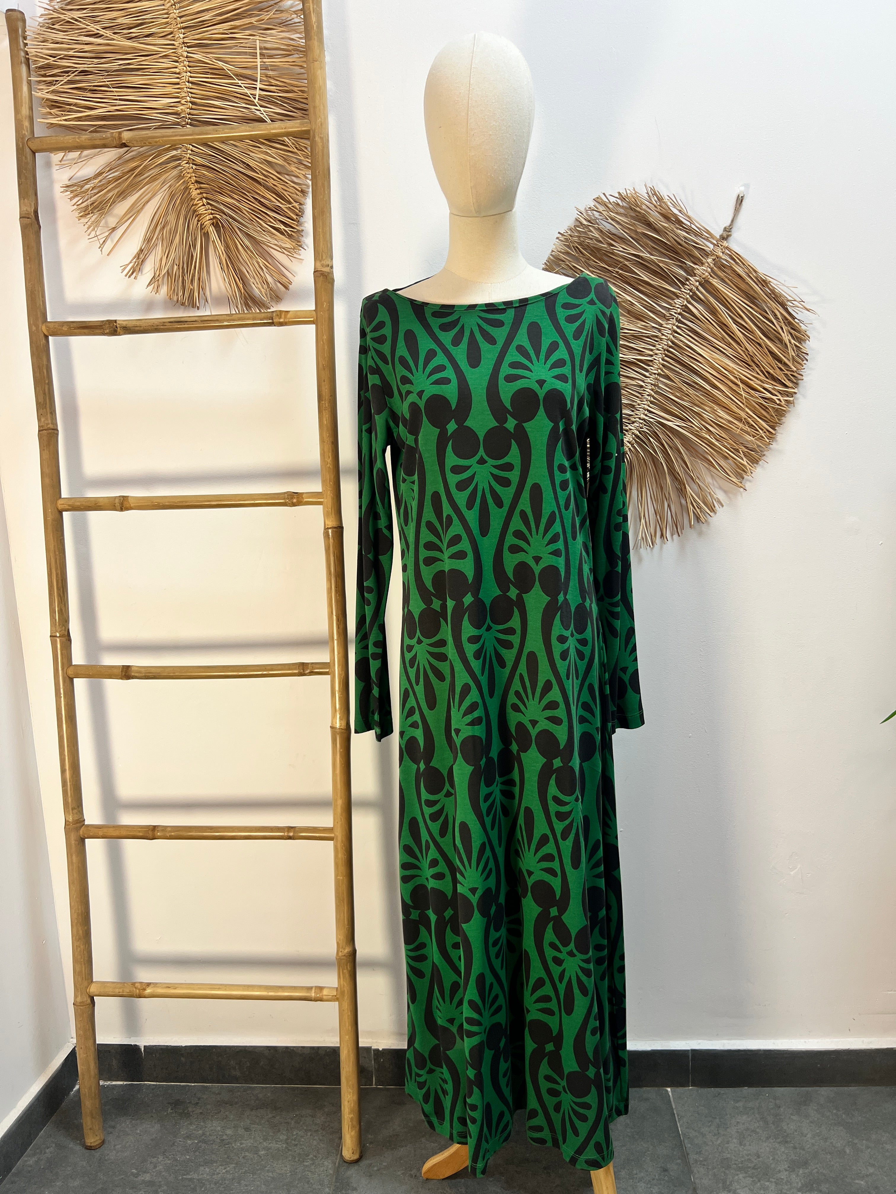 Vestido largo con estampado baroque. CF