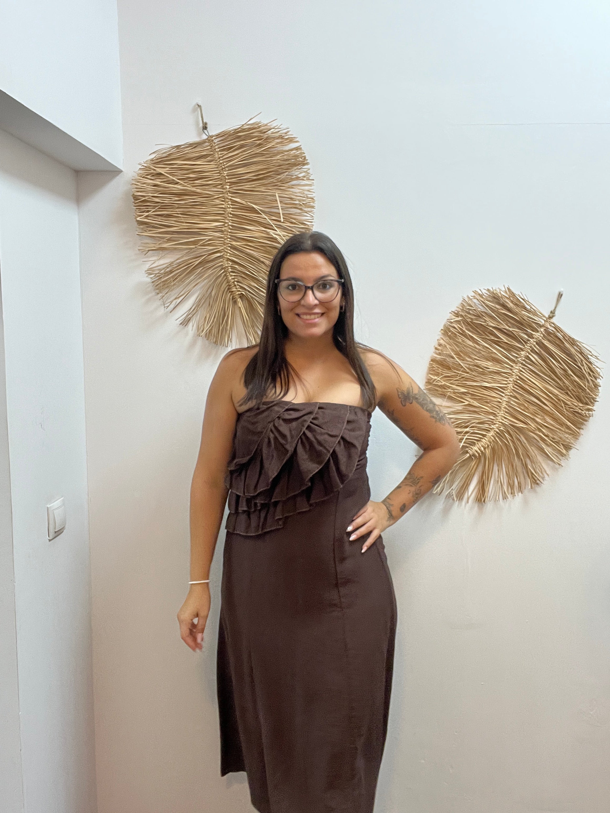 Vestido volantes palabra de honor