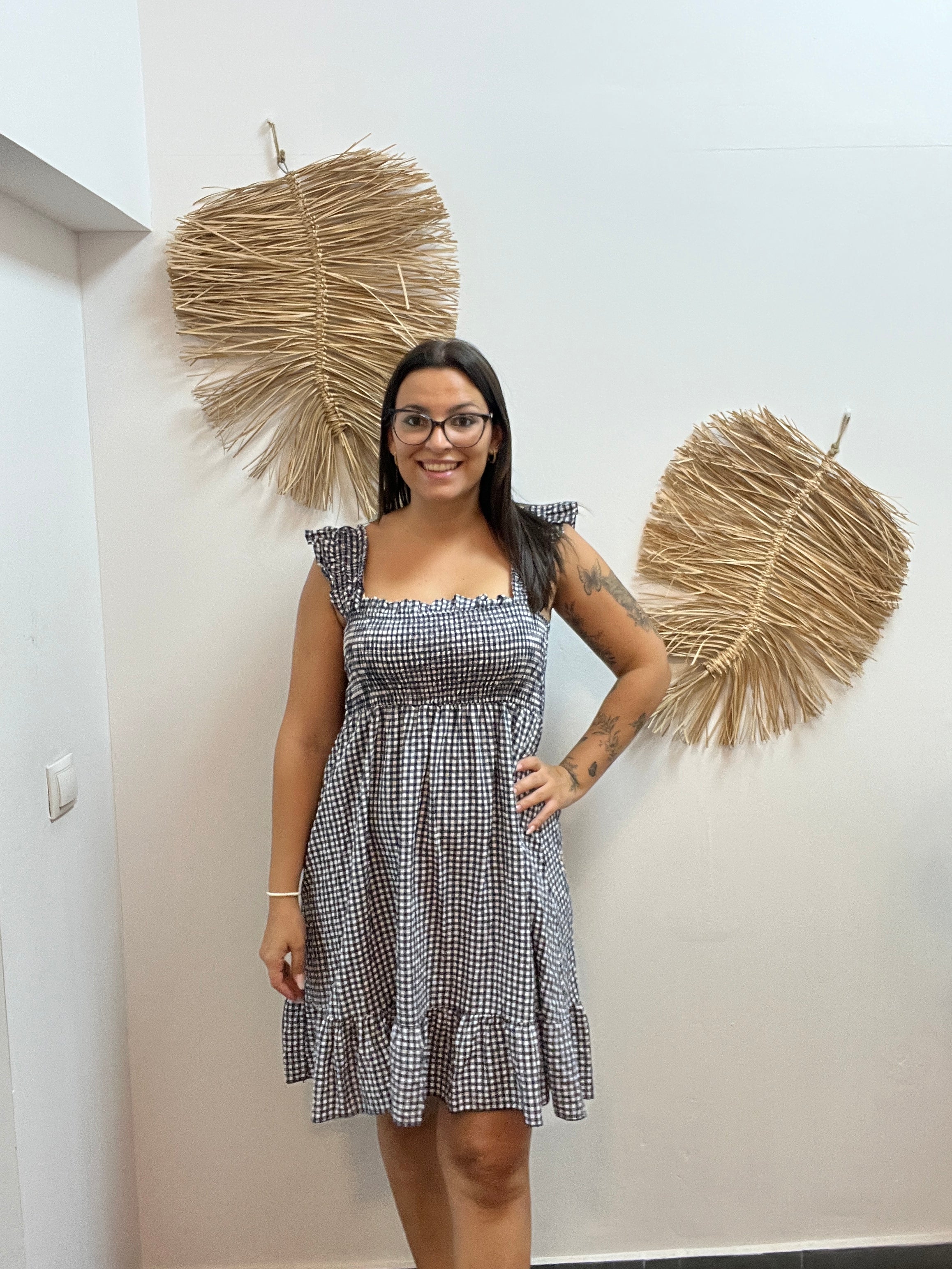 Vestido corto vichy