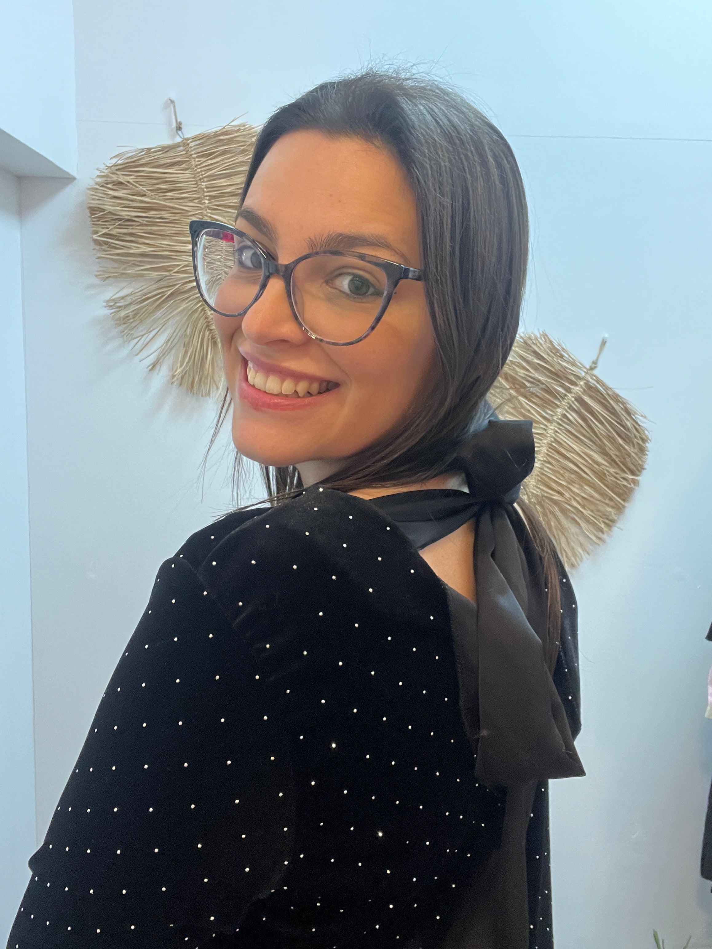 Vestido terciopelo lazo