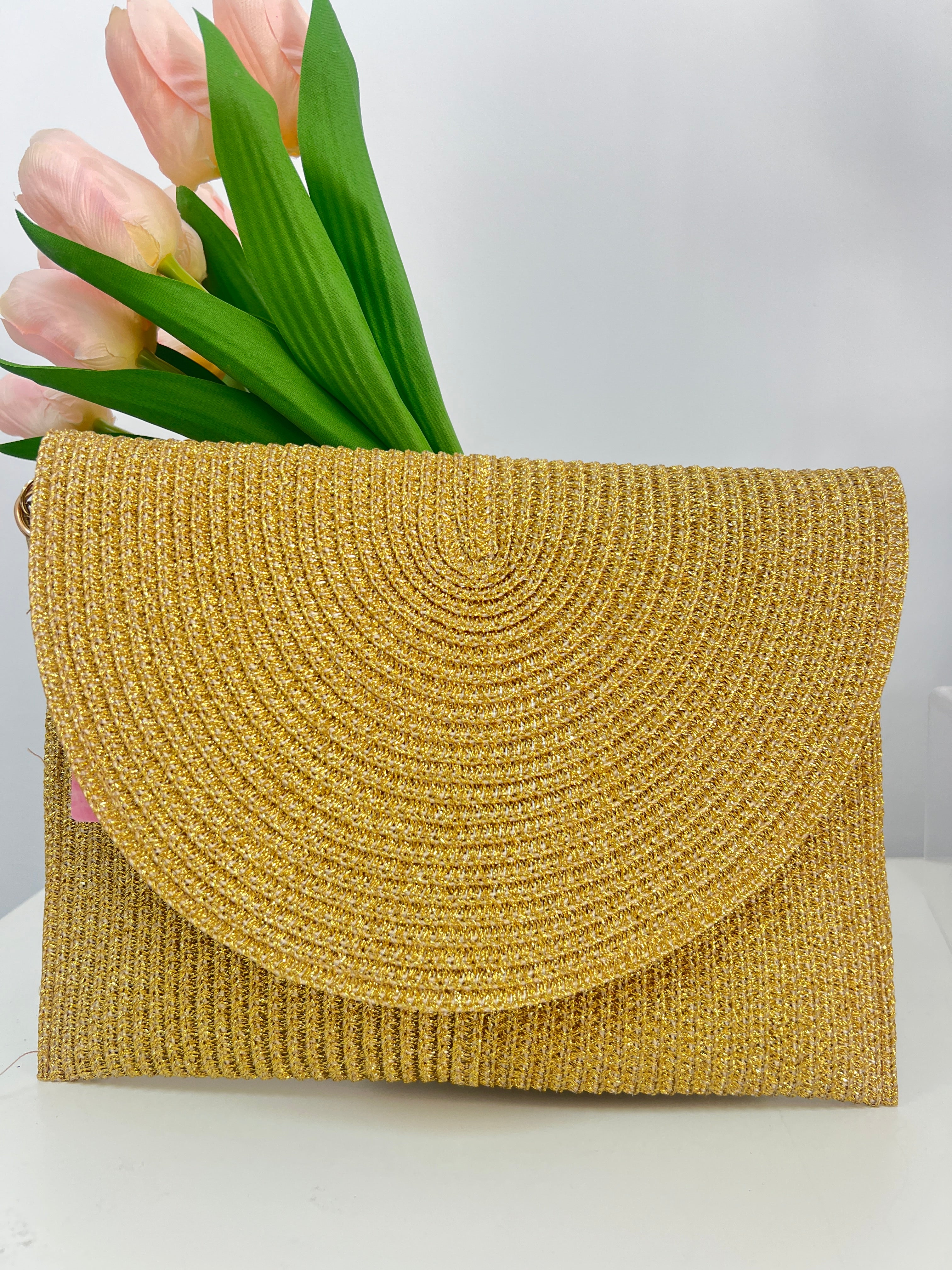 Bolso Mimbre Dorado Dubai