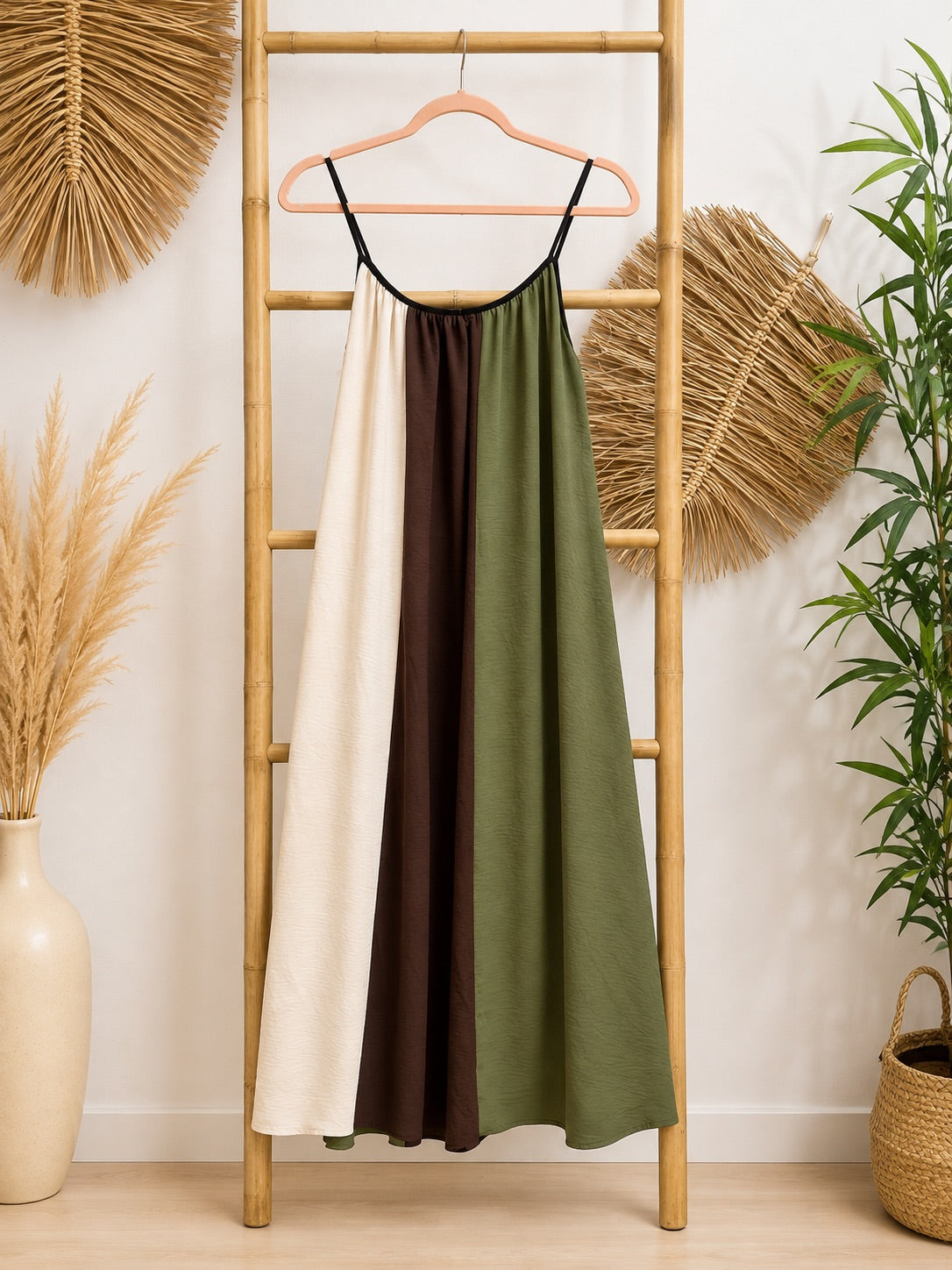 VESTIDO TIRANTES TRICOLOR