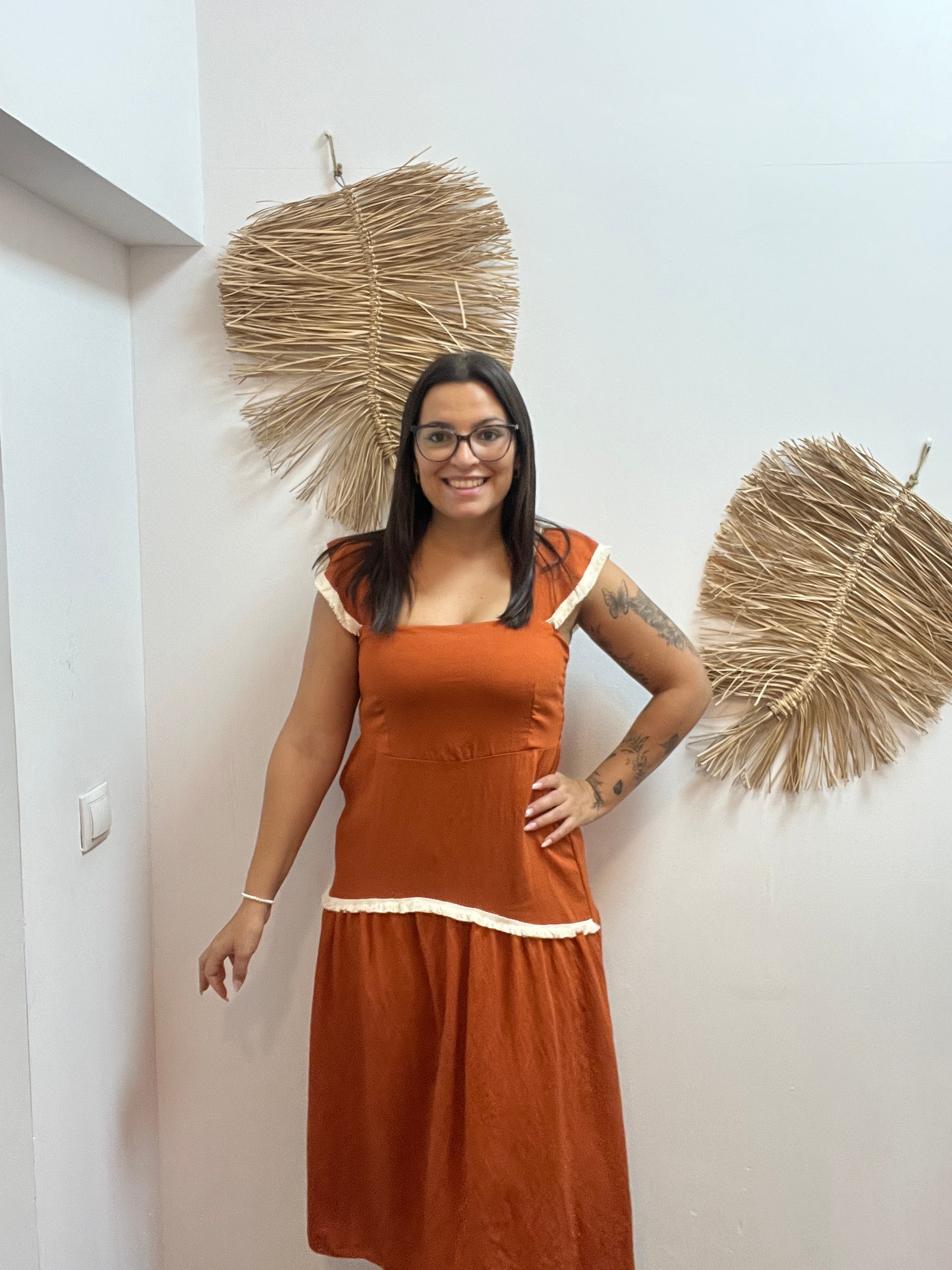 Vestido Flecos Lena