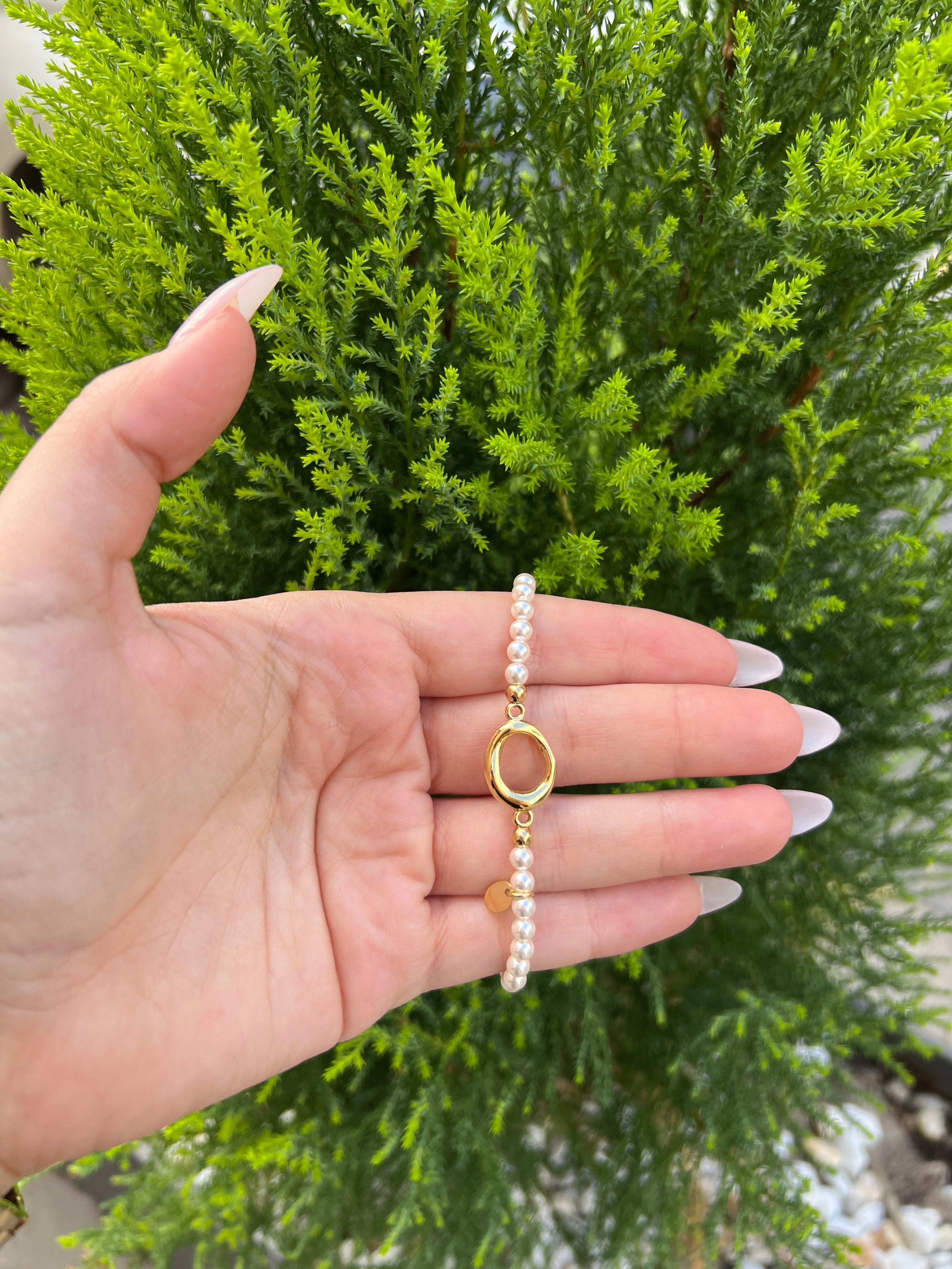 Pulsera circulo perlitas